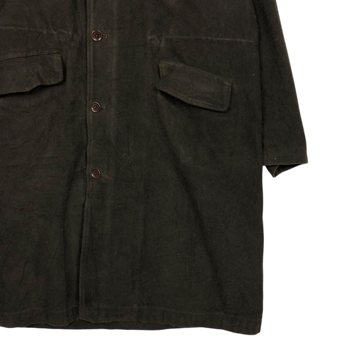 Y's for Men 🔥RICH DARK GREEN VINTAGE LONG OVERCOAT WOOL Y’S FOR MEN Size US L / EU 52-54 / 3 - 9 Thumbnail