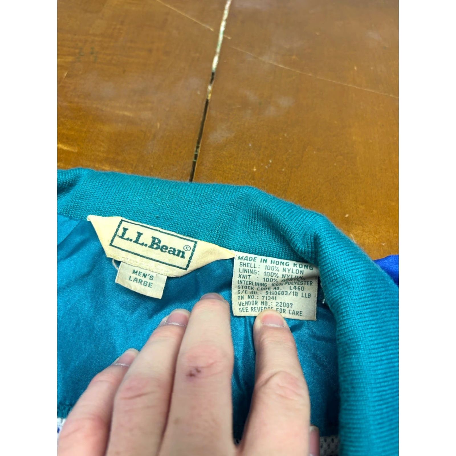 Vintage VINTAGE L.L. BEAN Jacket Men's Large Blue Full Zip Windbreaker Regular Size L Blue Logo Zipper 80s 90s College USA Vintage Size US L / EU 52-54 / 3 - 2 Thumbnail