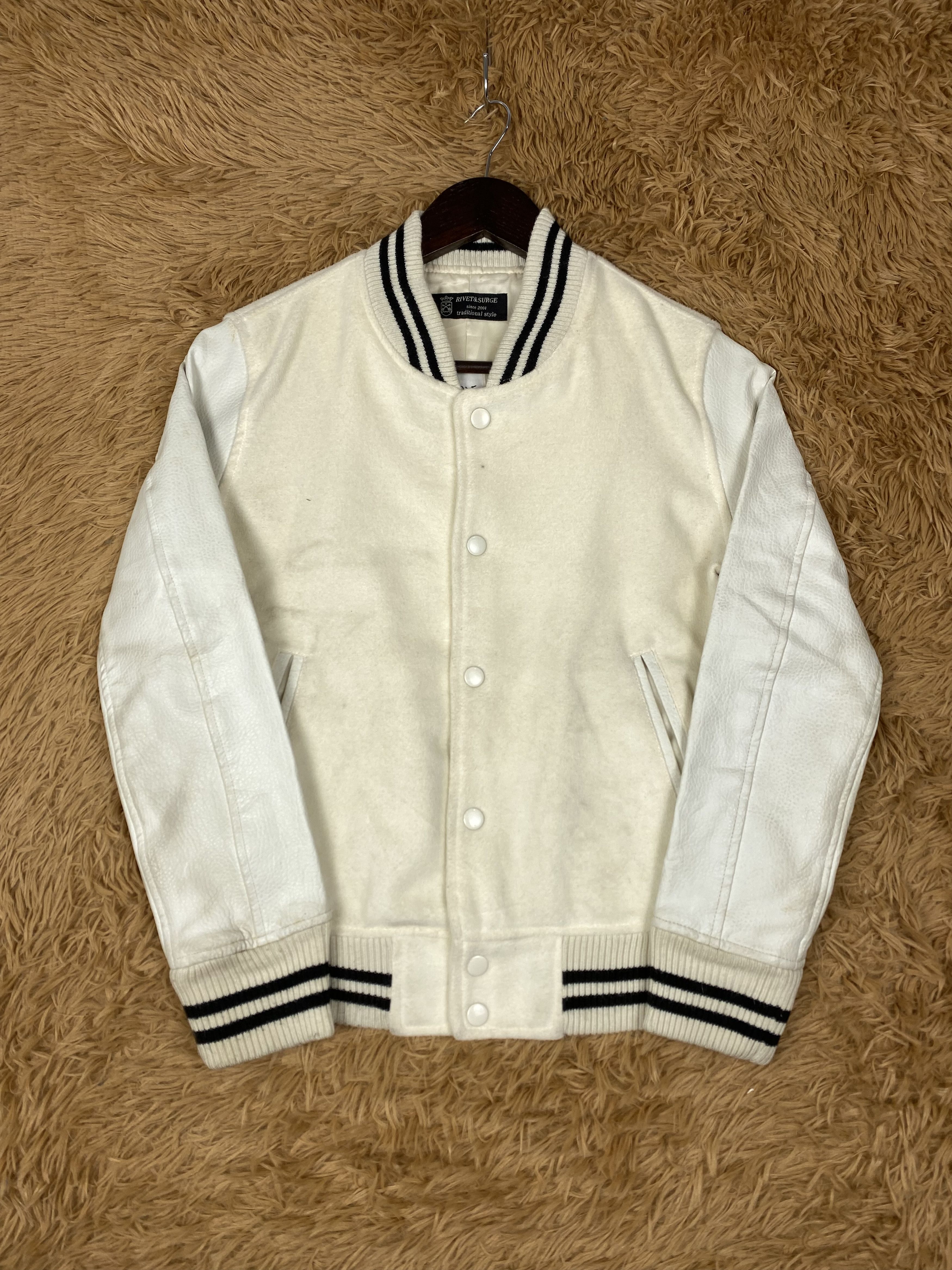 Japanese Brand Vintage Rivet & Surge Varsity Jacket DJ0511 Size US S / EU 44-46 / 1 - 4 Thumbnail