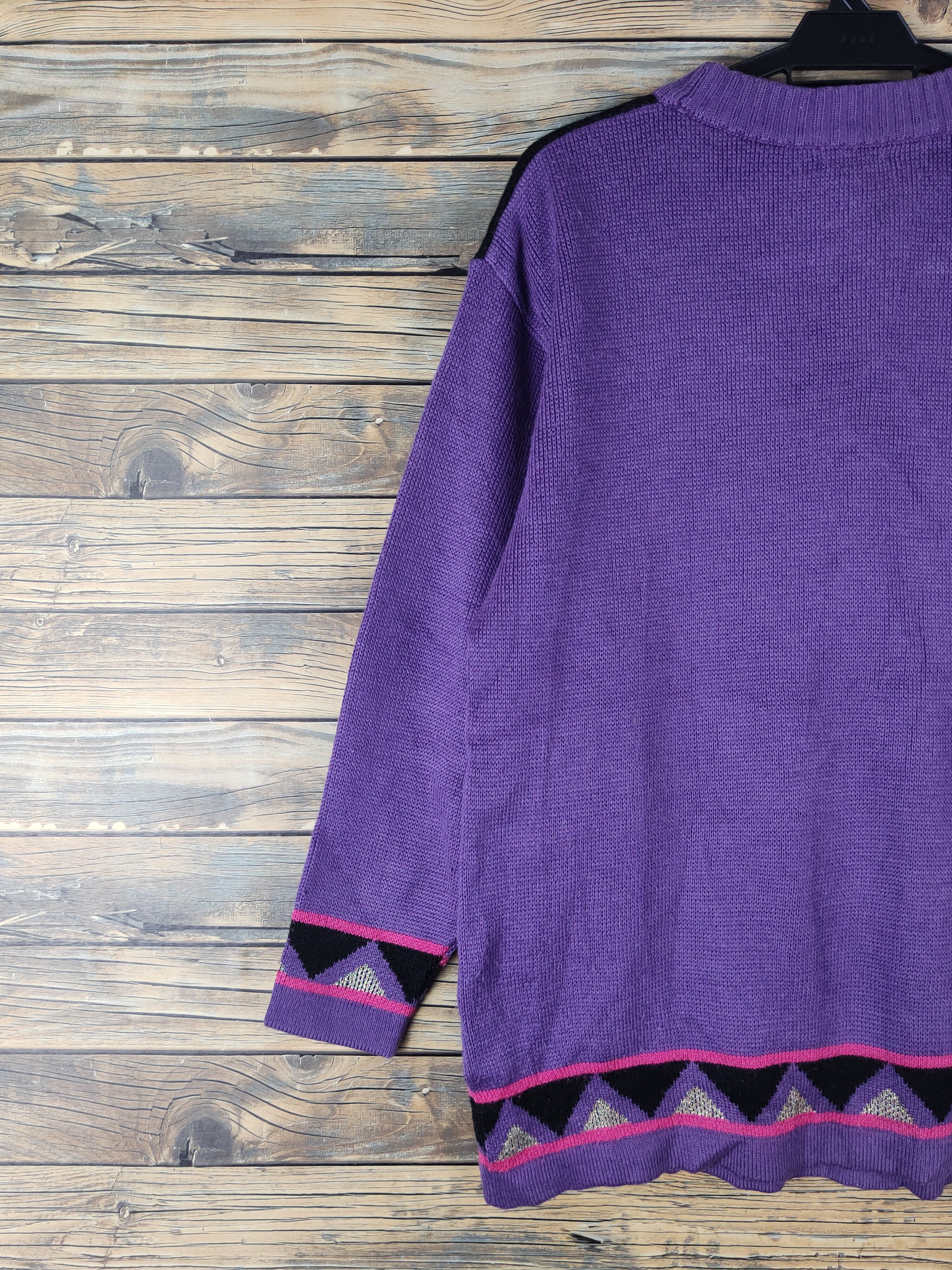 Japanese Brand × Vintage Ladies Wear Purple Knitwear vintage #W1536 Size L / US 10 / IT 46 - 8 Thumbnail