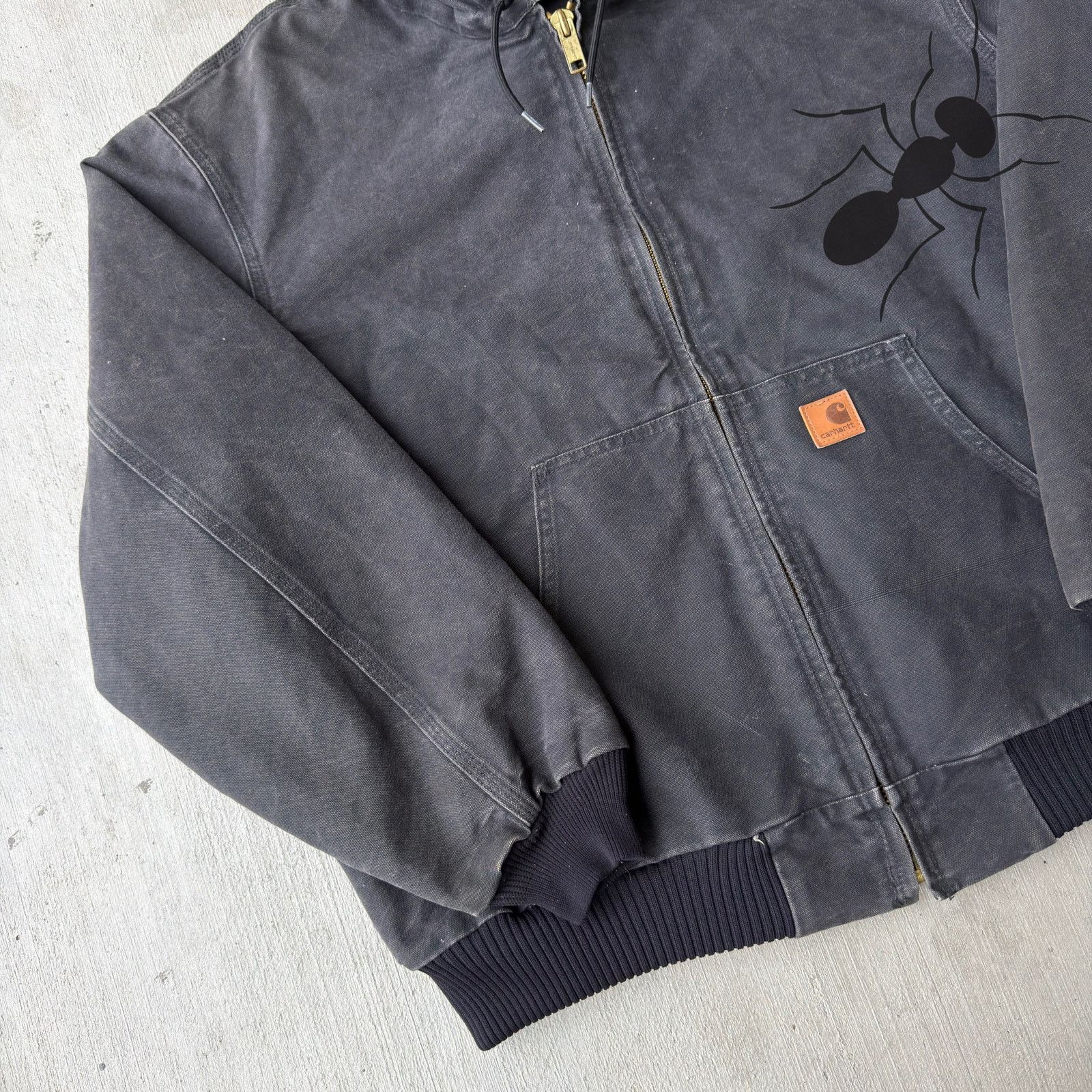Carhartt × Vintage Carhartt J130 black hooded work wear jacket Size US XL / EU 56 / 4 - 2 Thumbnail