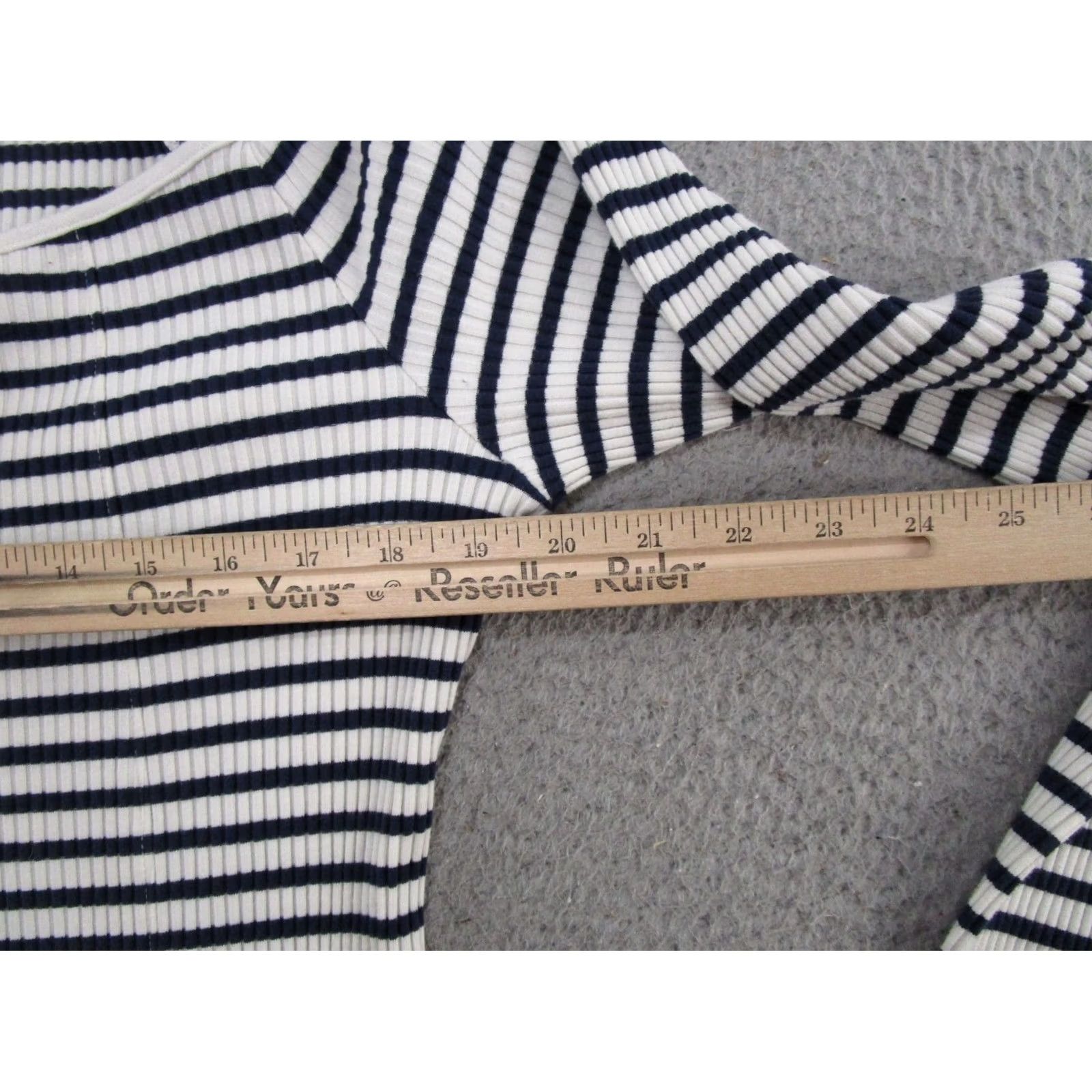 Vintage Aerie Womens XL White Navy Buttercream Ribbed Sweater Maxi Dress NEW Size XL / US 12-14 / IT 48-50 - 5 Thumbnail
