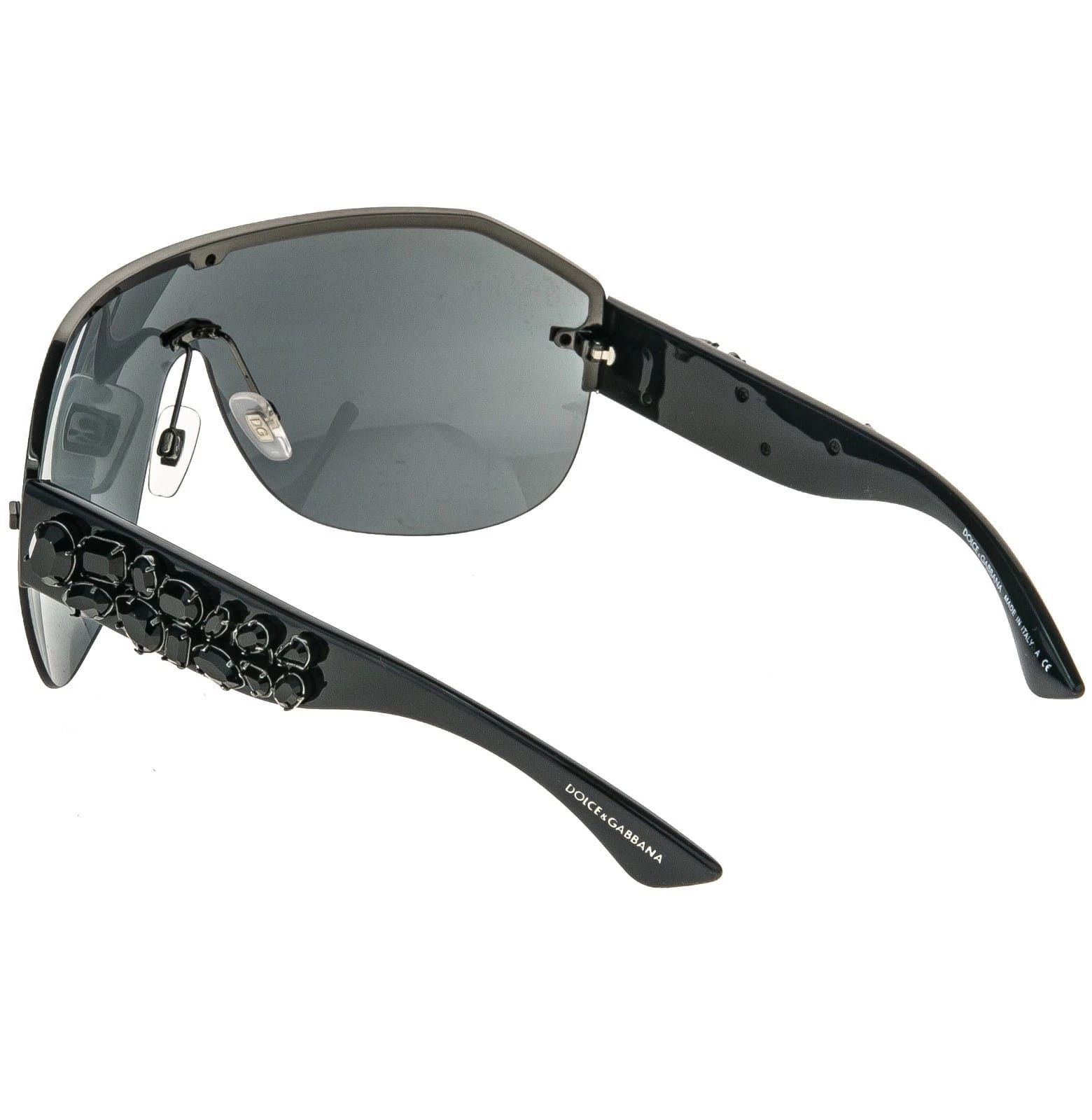 Dolce & Gabbana Dolce & Gabbana DG2150B 2150 Black Jewel Wrap Mask Mirrored Size ONE SIZE - 9 Thumbnail