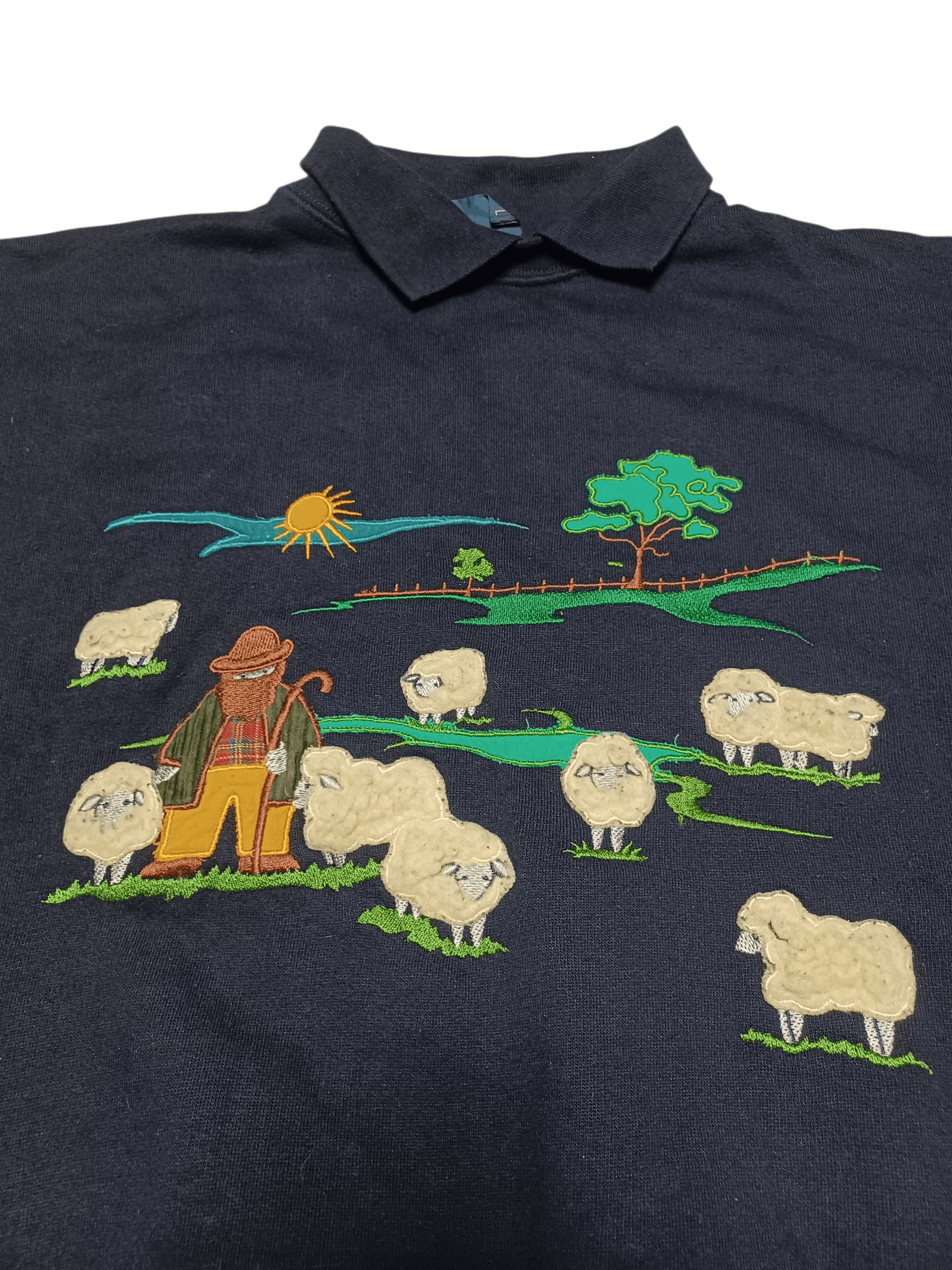 Vintage TULCHAN VINTAGE 90S Y2K ANIMAL SHIPS CRAZY SWEATSHIRT Size US L / EU 52-54 / 3 - 2 Thumbnail