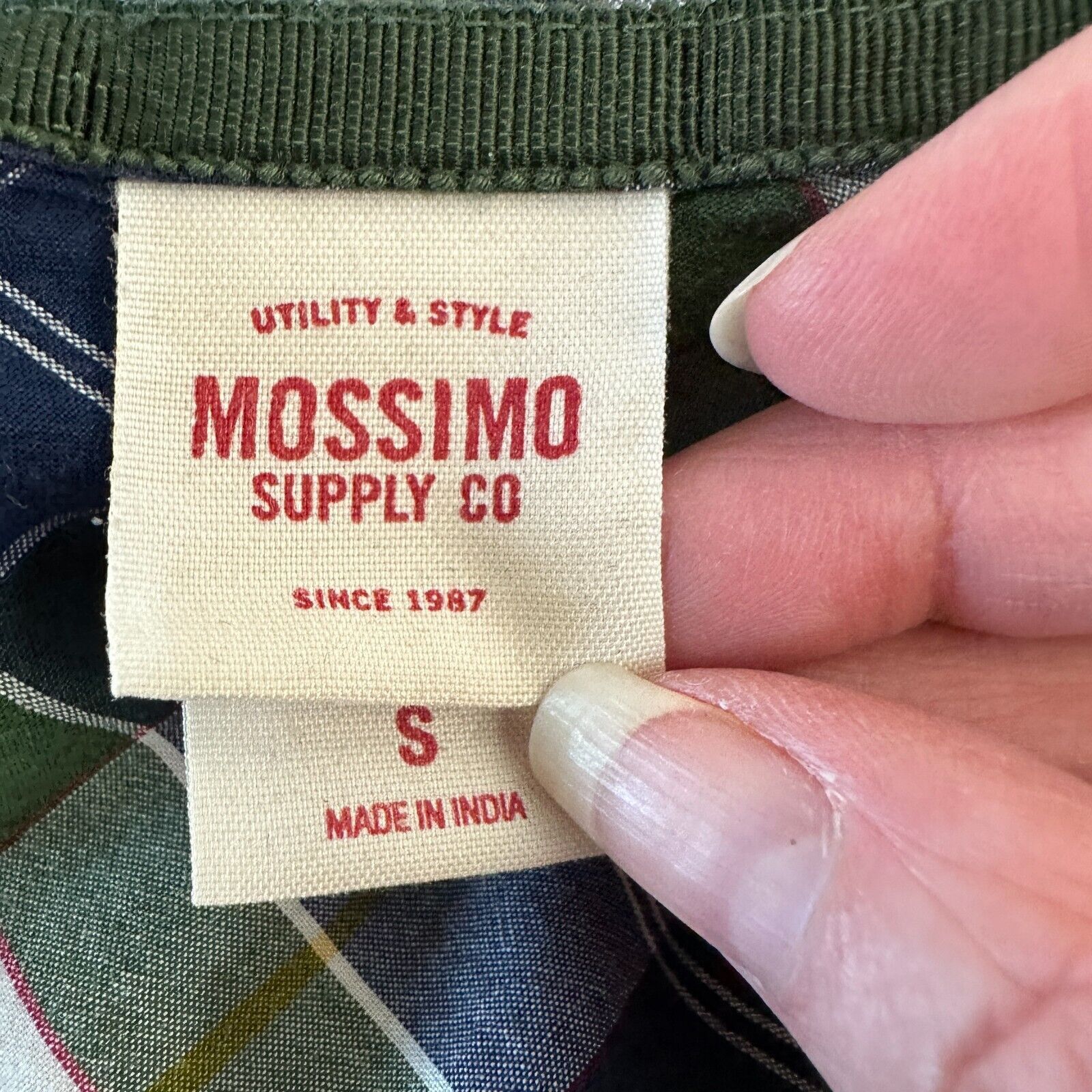 Mossimo Mossimo Supply Green Blue Plaid Button Long Sleeve Shirt SM Size S / US 4 / IT 40 - 6 Thumbnail