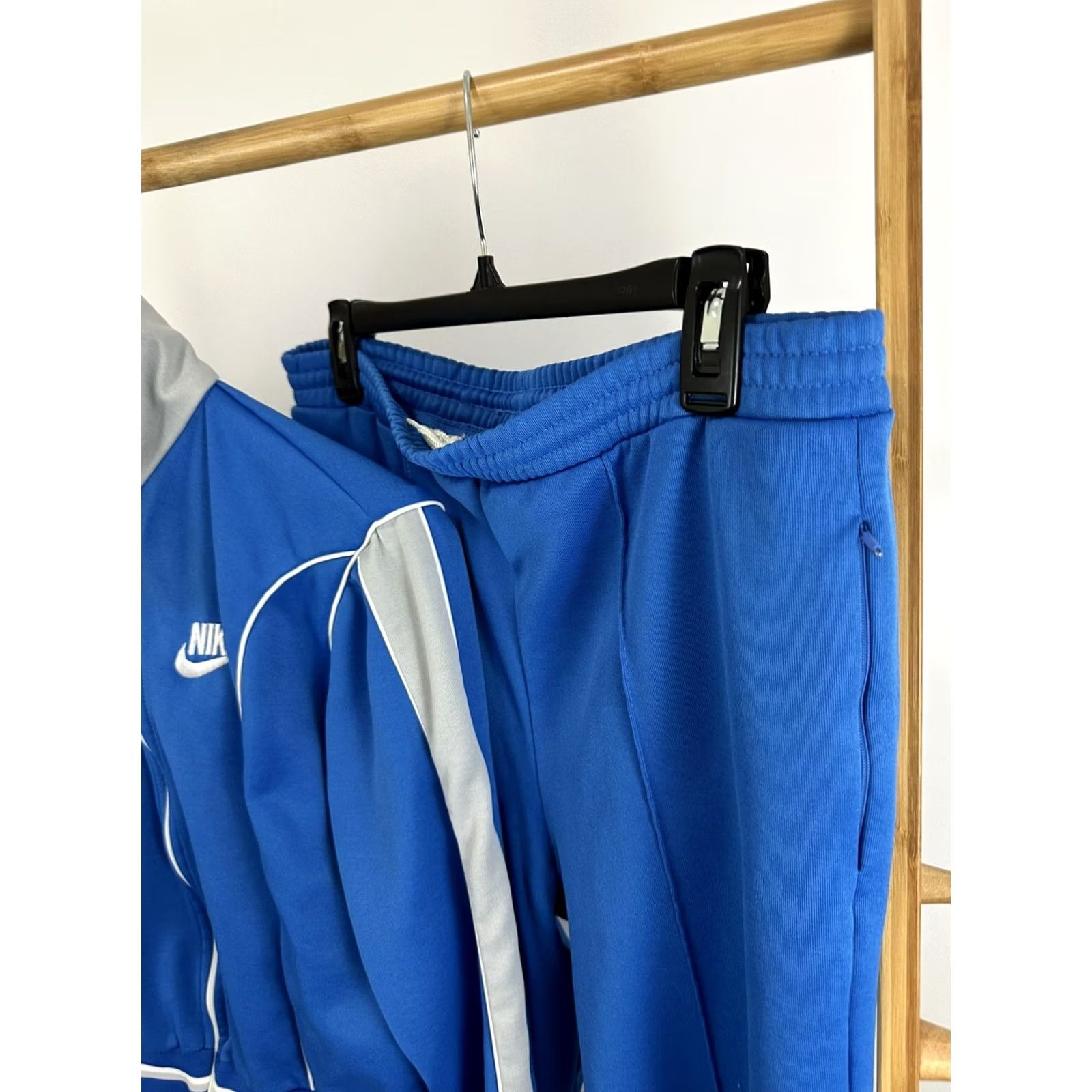 Nike Nike RARE VTG 80s Blue Trim Tracksuit Jacket Pants Set M Men Activewear 2 Piece 80s Nike Tracksuit Size 40R - 5 Thumbnail