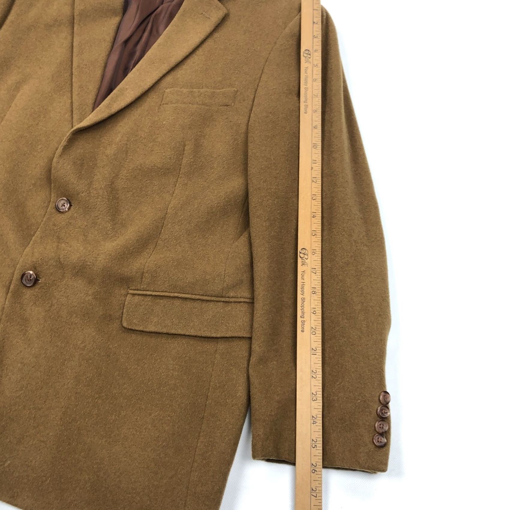 Ralph Lauren Ralph Lauren Men’s 46L Camel Hair Two Button Blazer Jacket Brown Size 46R - 6 Thumbnail