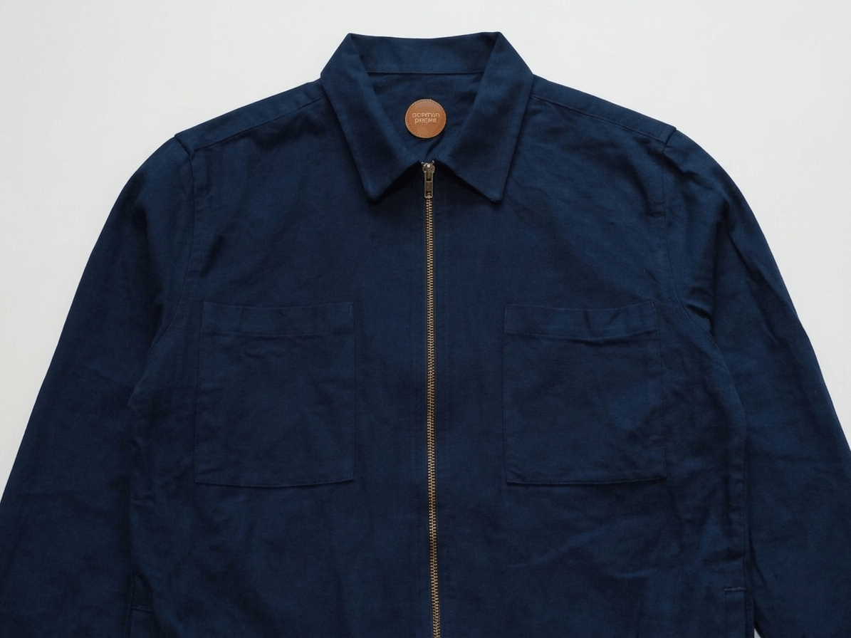 Common People Common People Navy Cotton Zip Up Utility Overshirt Jacket Size US M / EU 48-50 / 2 - 2 Thumbnail