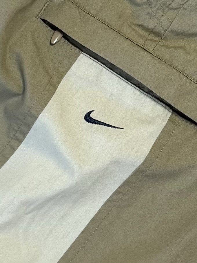 Nike × Vintage Y2K 90s Nike Nylon Pants Track Drill beige Cream Swoosh Size US 34 / EU 50 - 15 Thumbnail