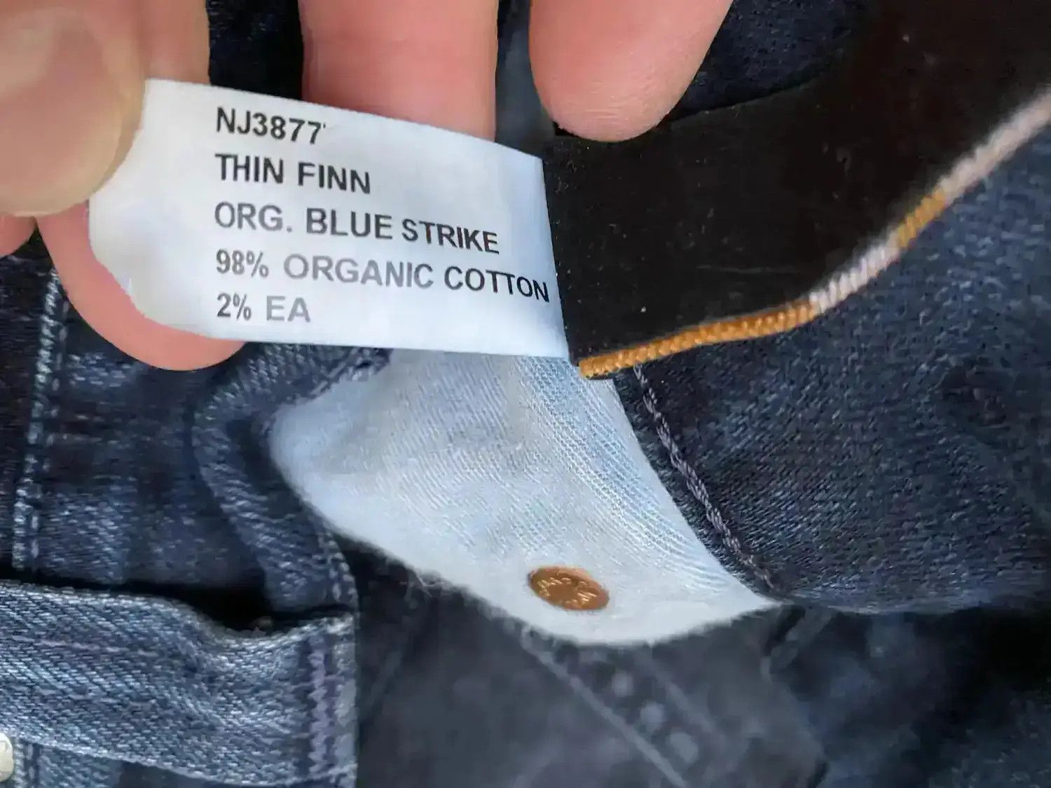 Nudie Jeans Nudie Jeans Thin Finn Org. Blue Strike size W 31 L 34 Size US 31 - 7 Thumbnail