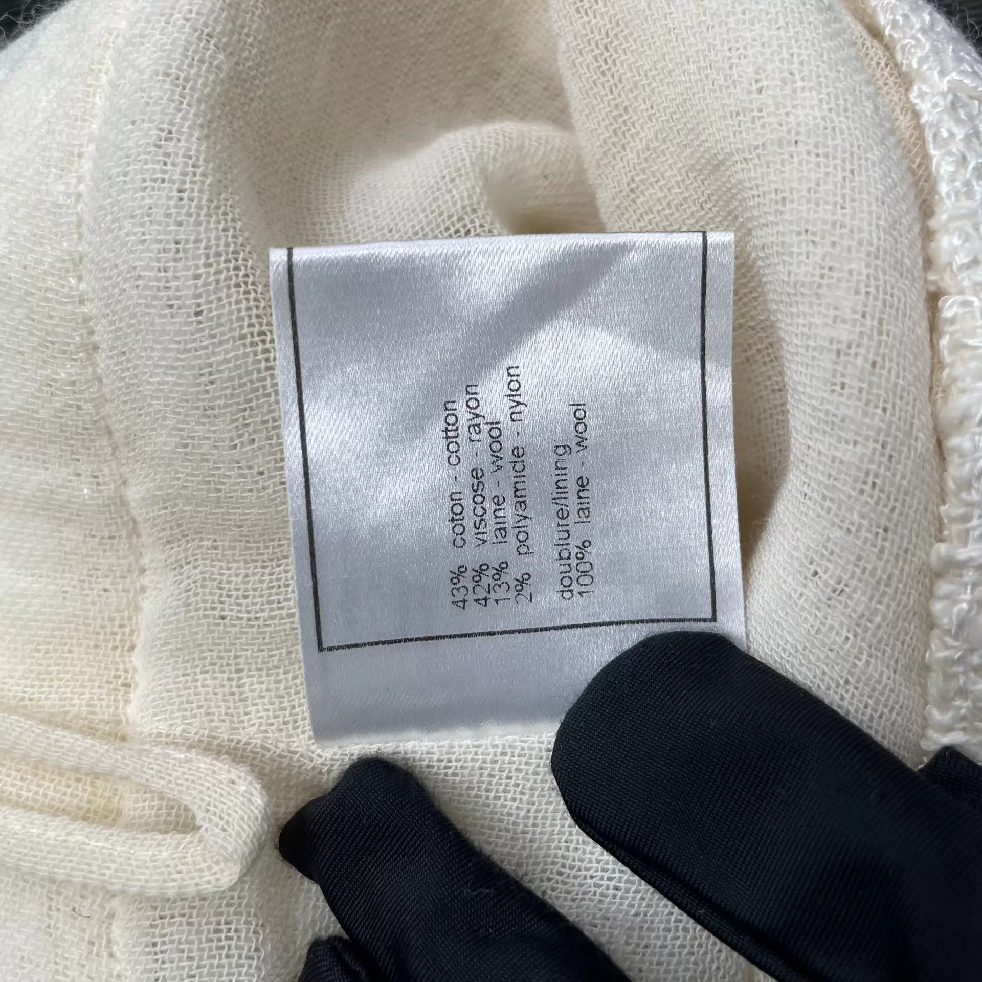 Chanel Chanel Linen Cotton Long Dress Suit 38 White Size 26" / US 2 / IT 38 - 4 Thumbnail
