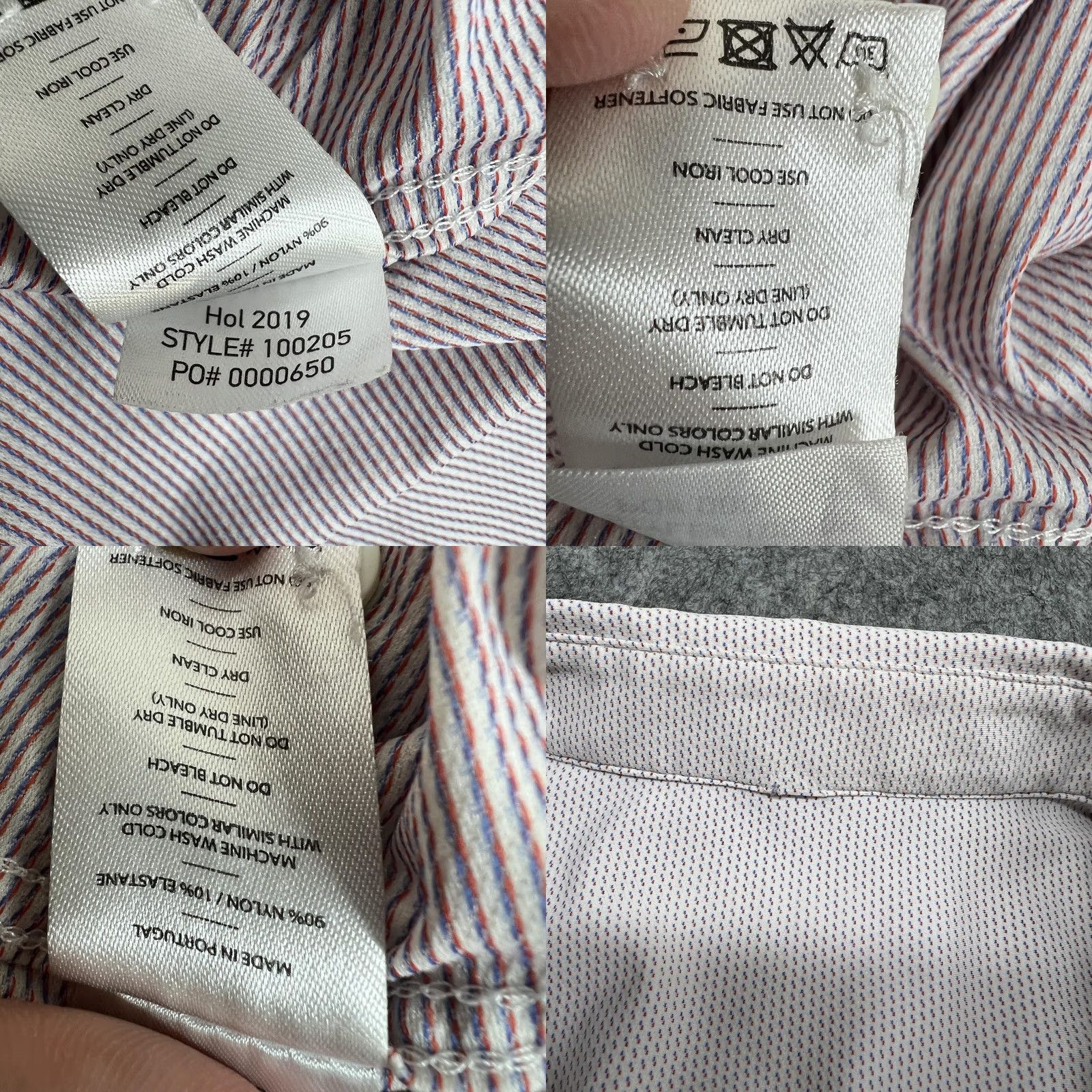 Rhone Rhone Shirt Mens M White Stripe Regular Stretch Dress Work Office Business Size 40R - 8 Thumbnail