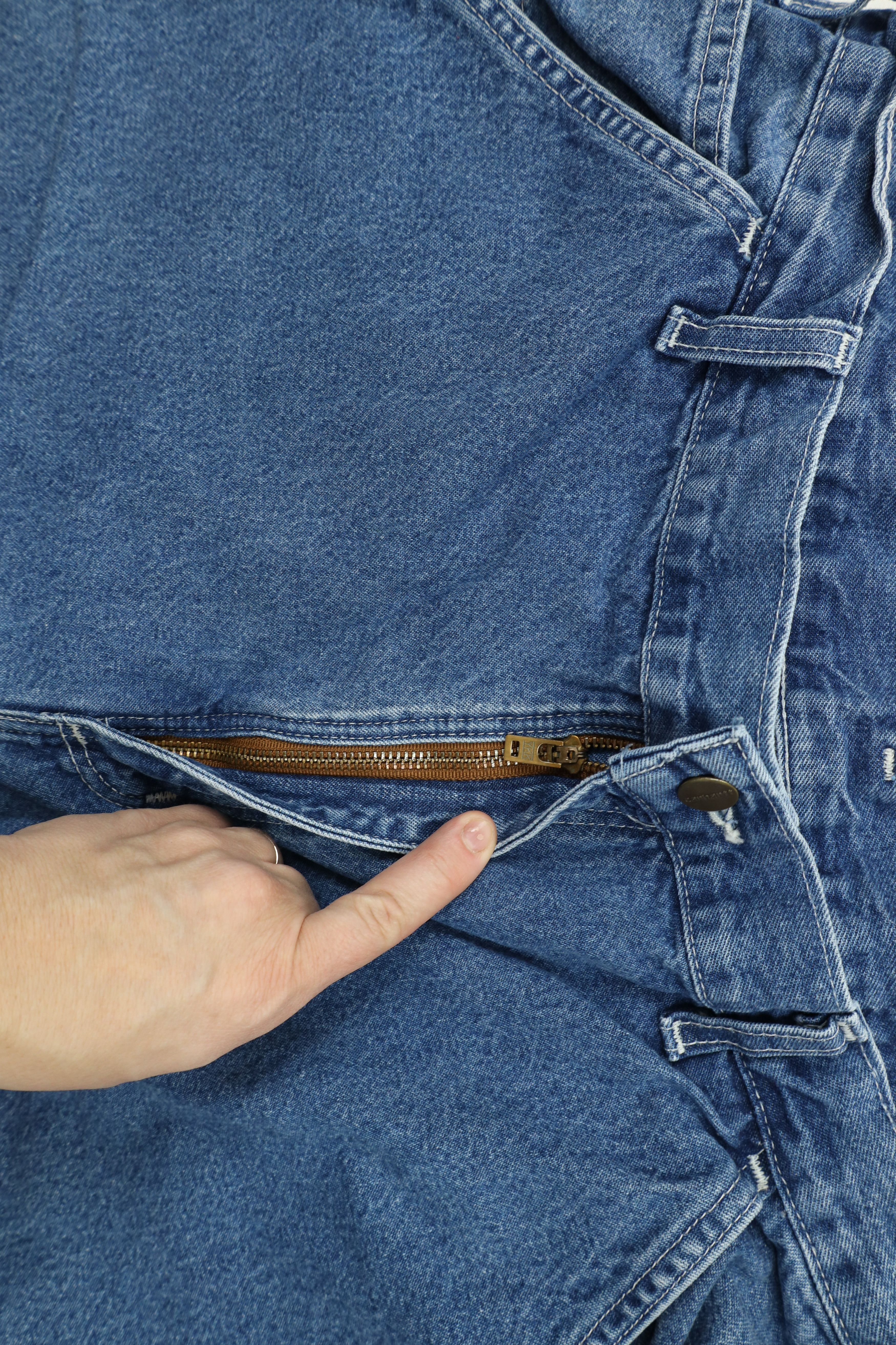 Carhartt × Vintage Vintage Carhartt Out Wide Leg Dungaree Denim Jeans Blue Size US 38 / EU 54 - 6 Thumbnail