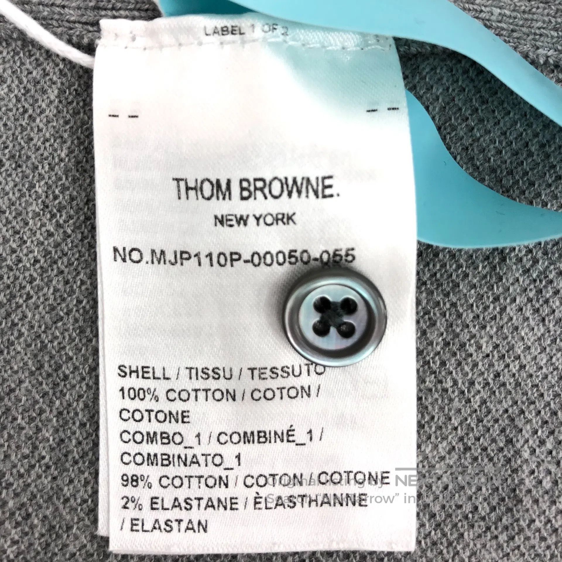 Thom Browne Thom Browne Gray Cotton Collar Single Breasted Short Sleev Size US L / EU 52-54 / 3 - 8 Thumbnail