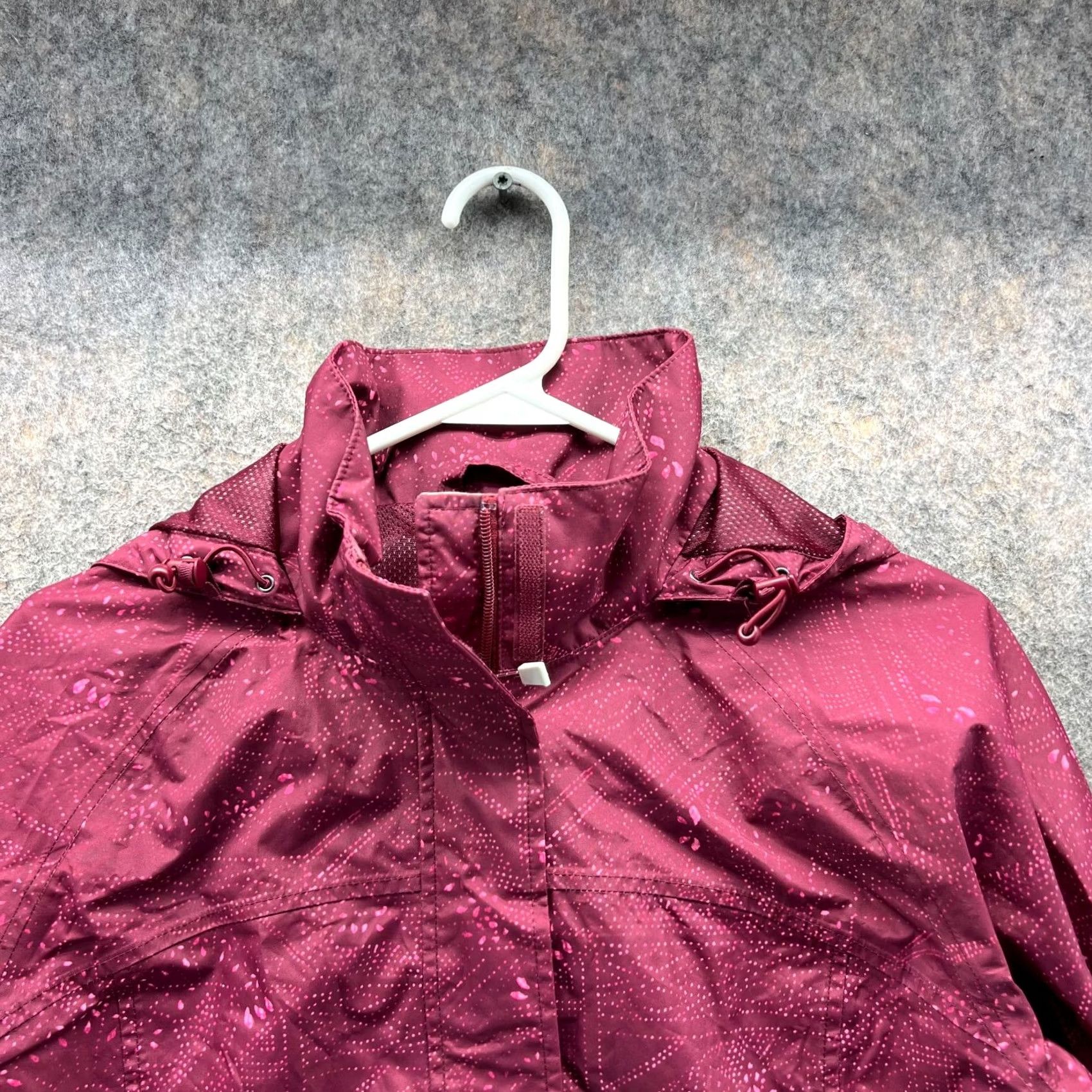 Eddie Bauer Eddie Bauer Women Medium Burgundy Full Zip Hoodie Polyester Windbreaker Size M / US 6-8 / IT 42-44 - 2 Thumbnail