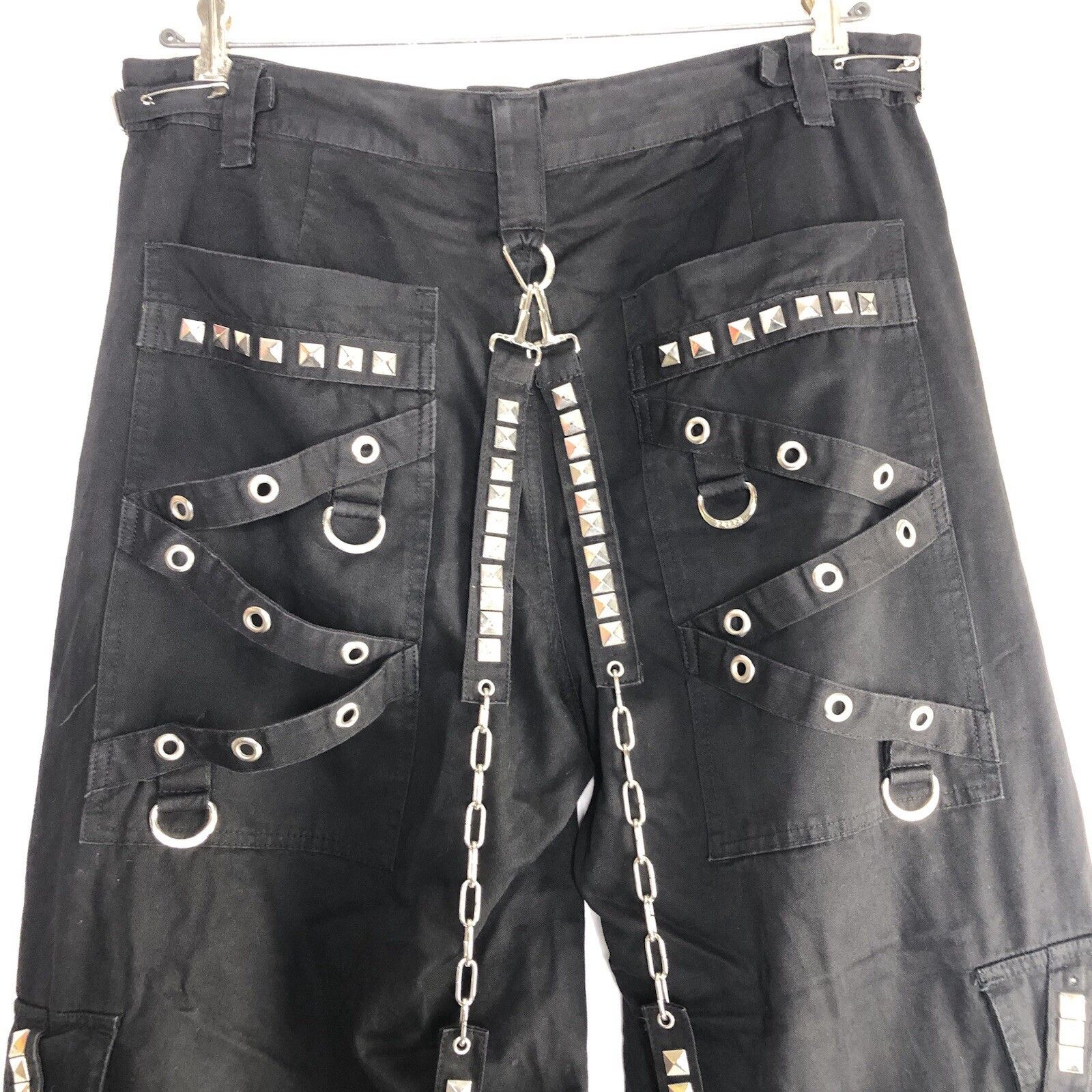 Tripp NYC Tripp NYC Y2K Baggy Bondage Black Pants L Goth Skate Grunge Size US 36 / EU 52 - 10 Thumbnail