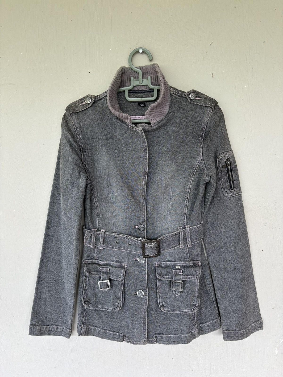 Vintage Vintage Golding Grey Military Style Belted Utility Jacket Size US M / EU 48-50 / 2 - 1 Thumbnail