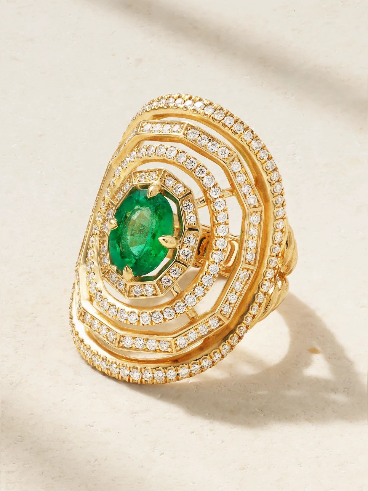 David Yurman oc11z0625 Size:11/ Ring 18k Yellow Gold Full Pave Diamonds Size ONE SIZE - 1 Thumbnail