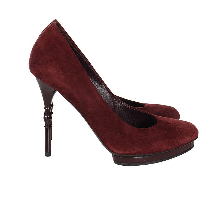 Gucci Gucci Red Suede High Heels Size US 7.5 / EU 40-41 - 2 Thumbnail