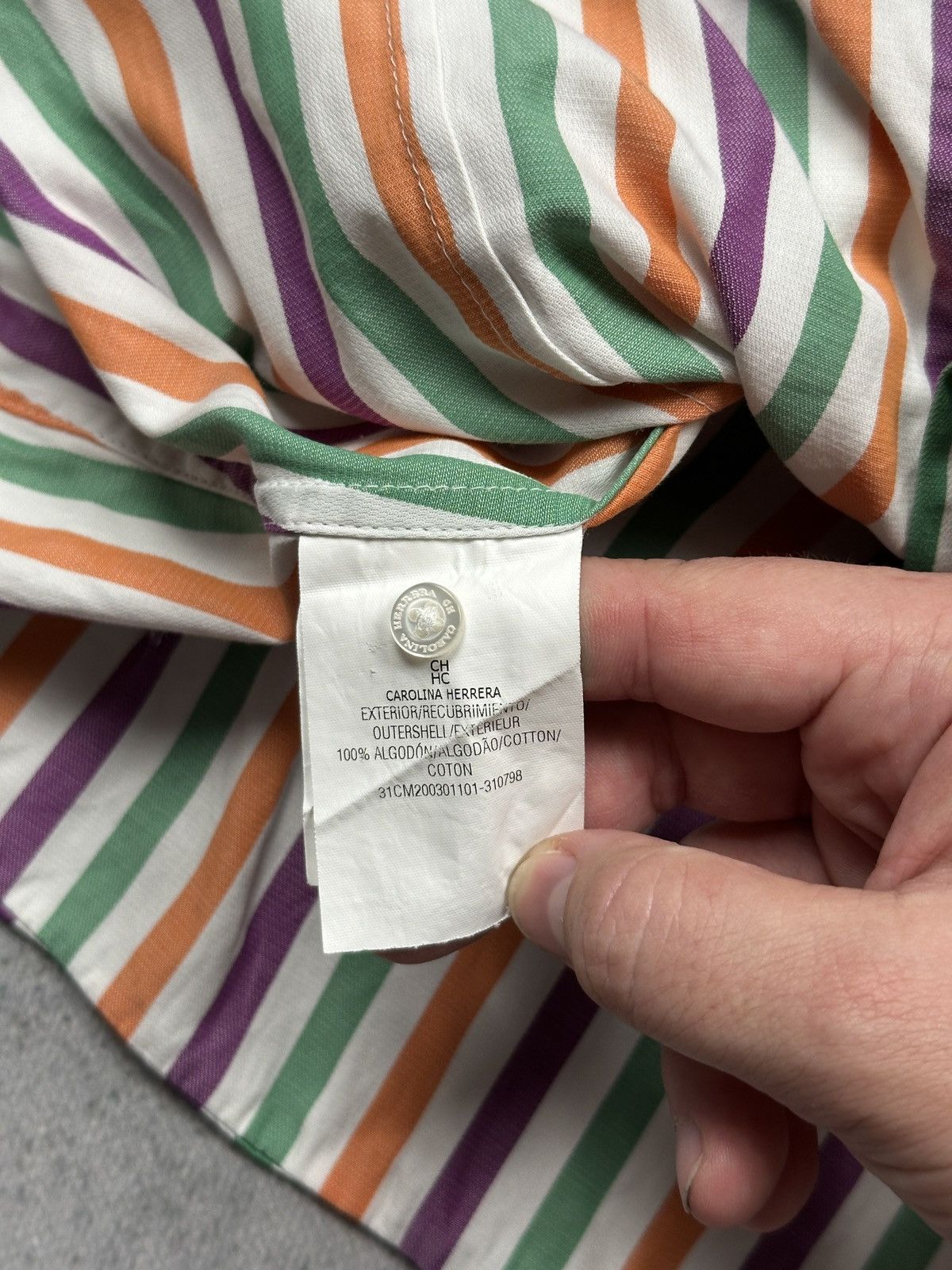 Carolina Herrera Carolina Herrera CH Striped Cotton Shirt | Portugal | Size 8 Size S / US 4 / IT 40 - 8 Thumbnail