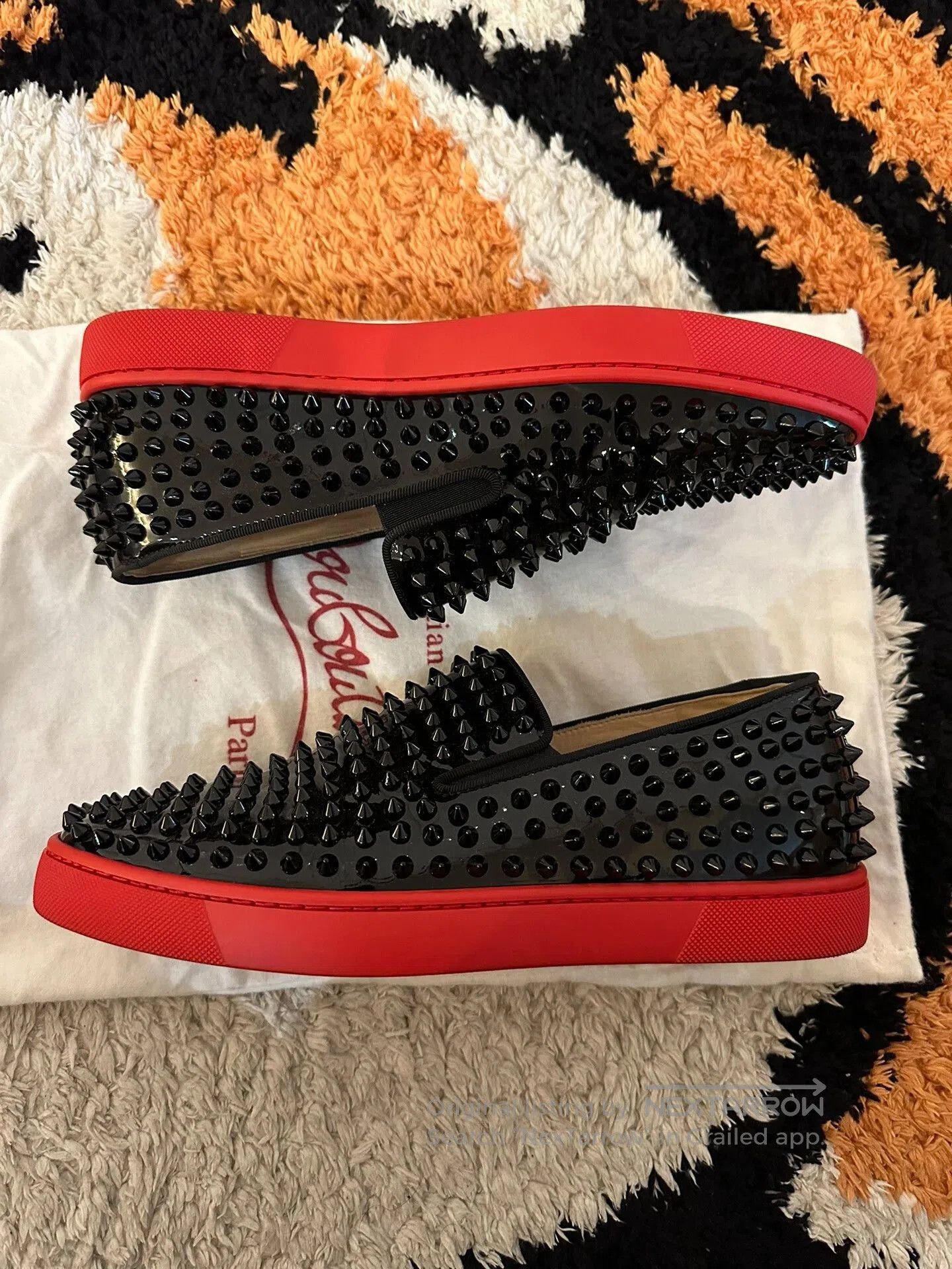 Christian Louboutin Christian Louboutin Limited Red Sole Black Rivet. Size US 7.5 / EU 40-41 - 4 Thumbnail
