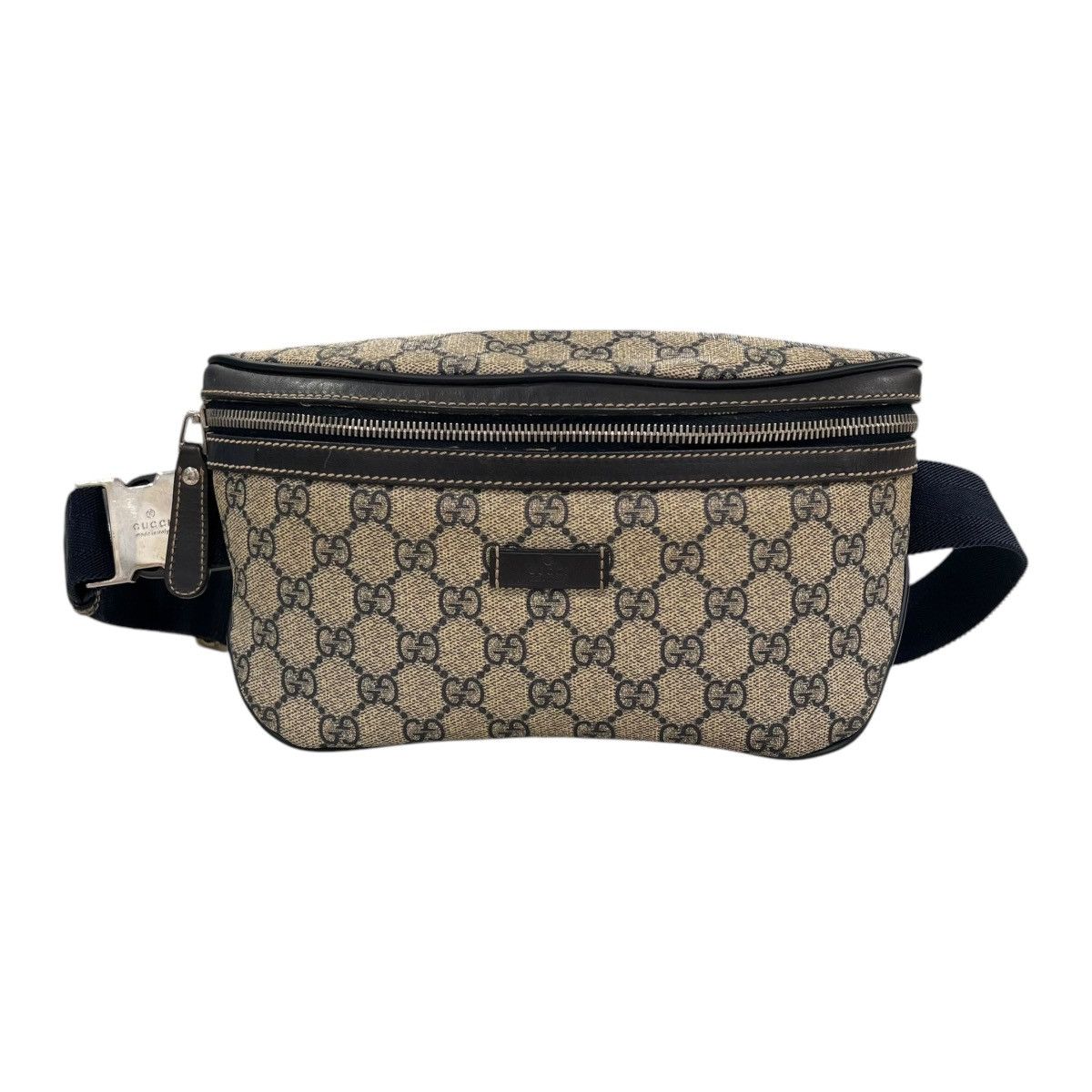 Gucci Monogram Crossbody Belt Waist Bag in Blue, Men's