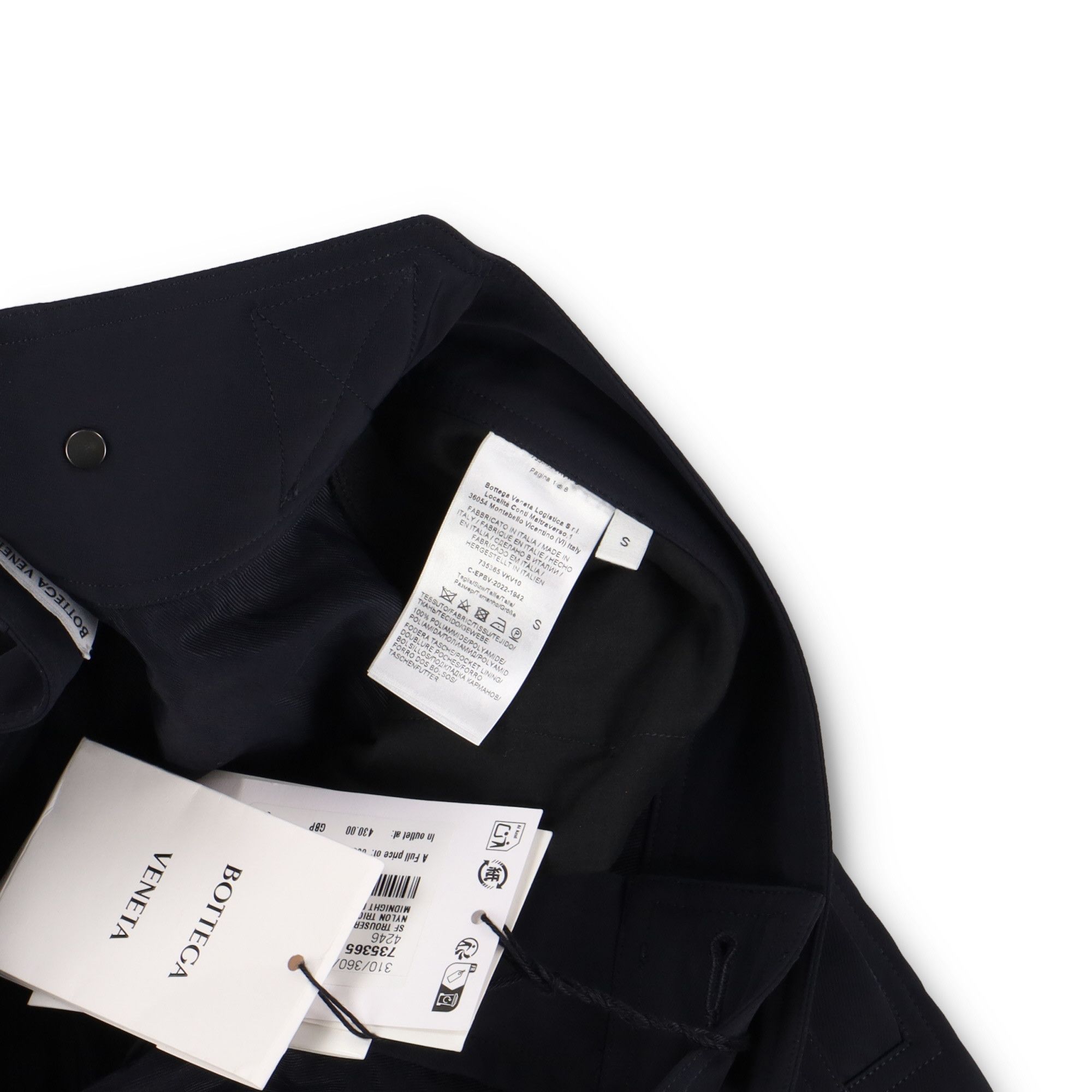 Bottega Veneta Navy Blue Nylon Barrel-Leg Zip Cargo Pants Size US 30 / EU 46 - 7 Thumbnail