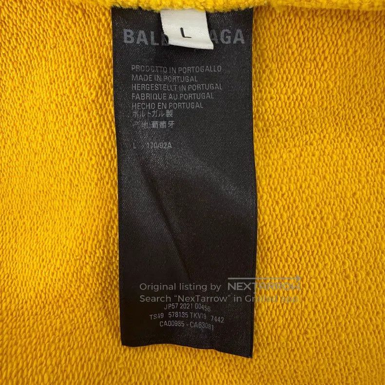 Balenciaga Balenciaga Micro Logo Embroidered Sports Hooded Sweatshirt Size US L / EU 52-54 / 3 - 4 Thumbnail