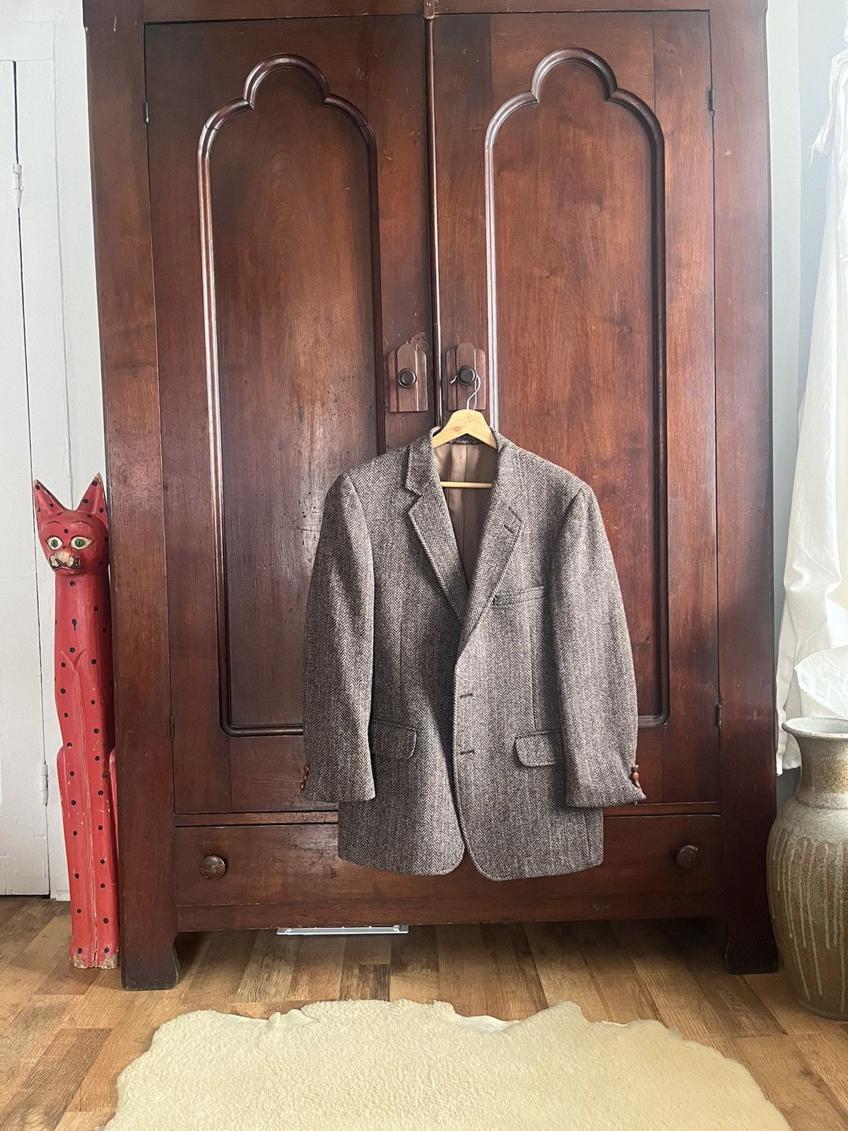 image of Harris Tweed Blazer in Herringbone Tweed, Men's (Size 42R)