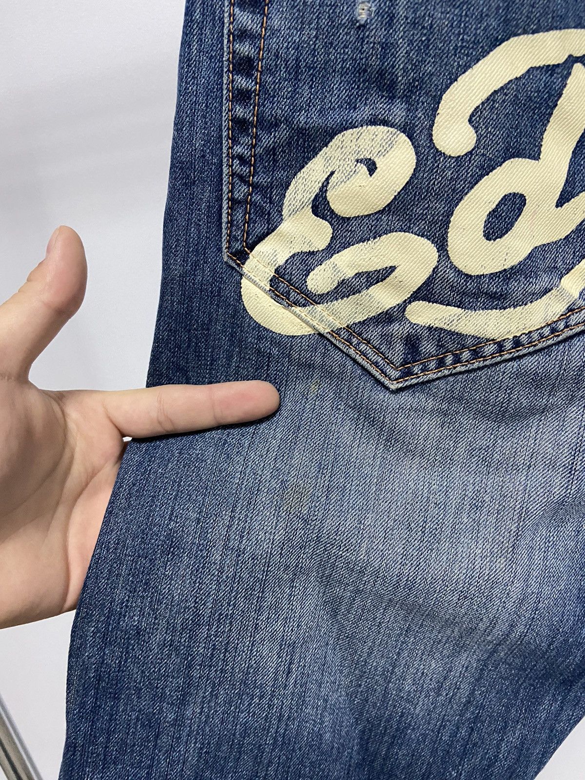 Ed Hardy × Vintage Ed Hardy shorts Vintage Denim sk8 pocket skull eagle Logo Size US 32 / EU 48 - 12 Thumbnail