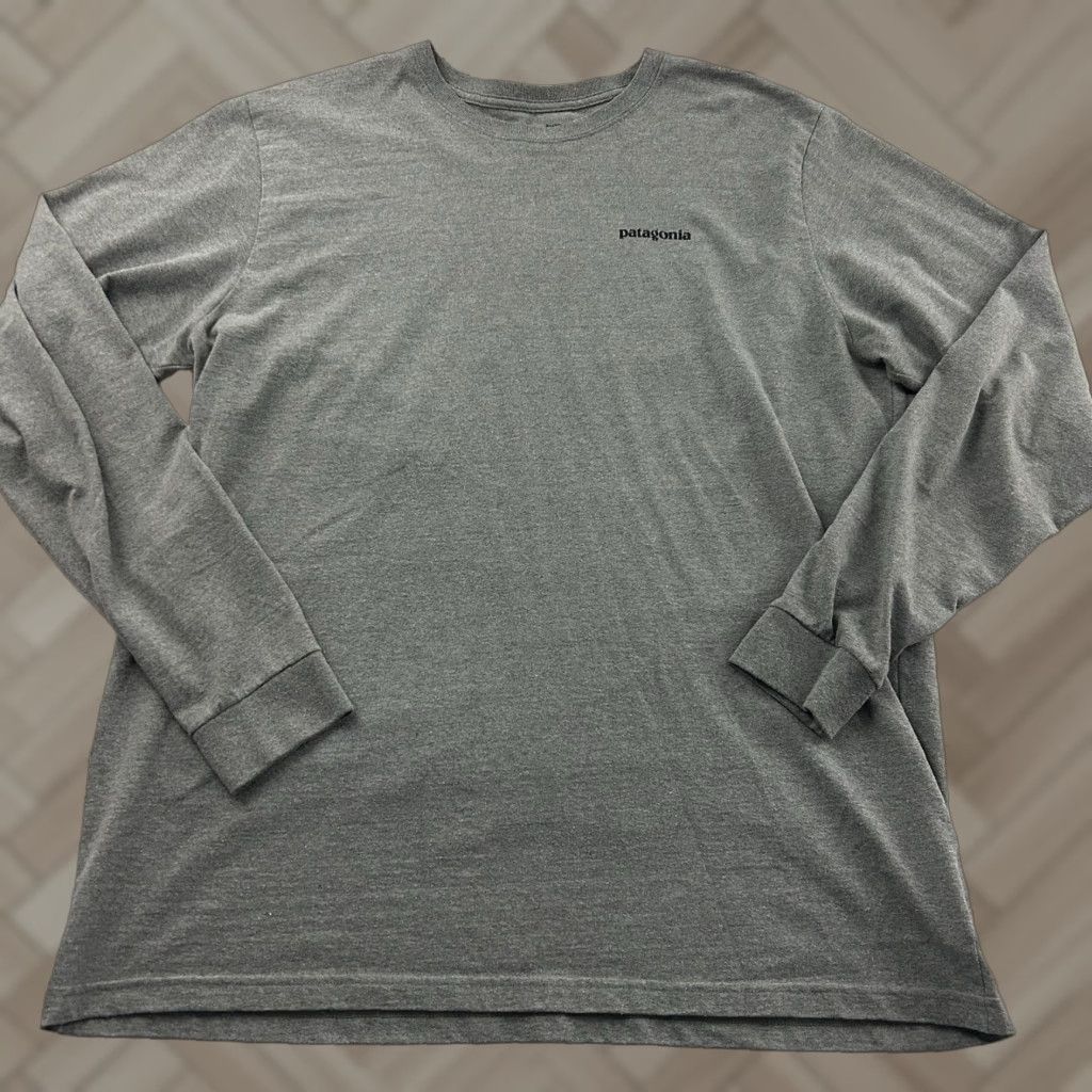 Patagonia Patagonia T-Shirt Regular Fit Long Sleeve Crew Neck Men's XL Gray Size US XL / EU 56 / 4 - 1 Thumbnail