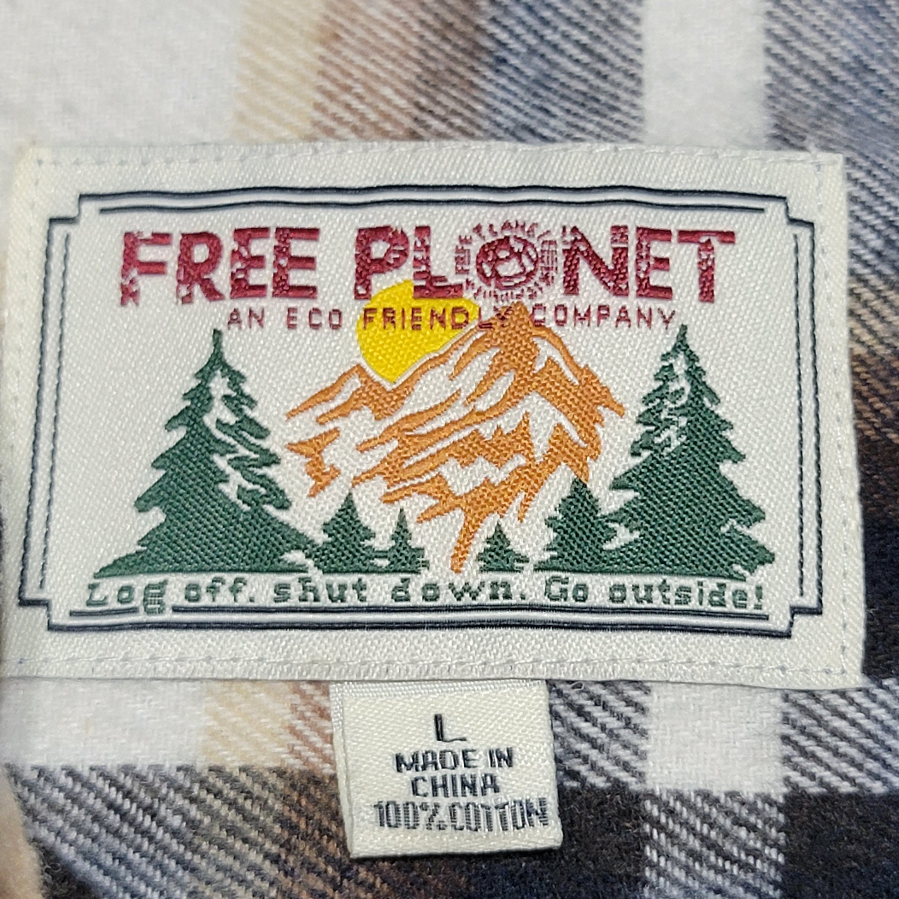 Free Planet Free Planet LS Flannel Shirt w/ Detachable Hood - Size Large Size US L / EU 52-54 / 3 - 4 Thumbnail