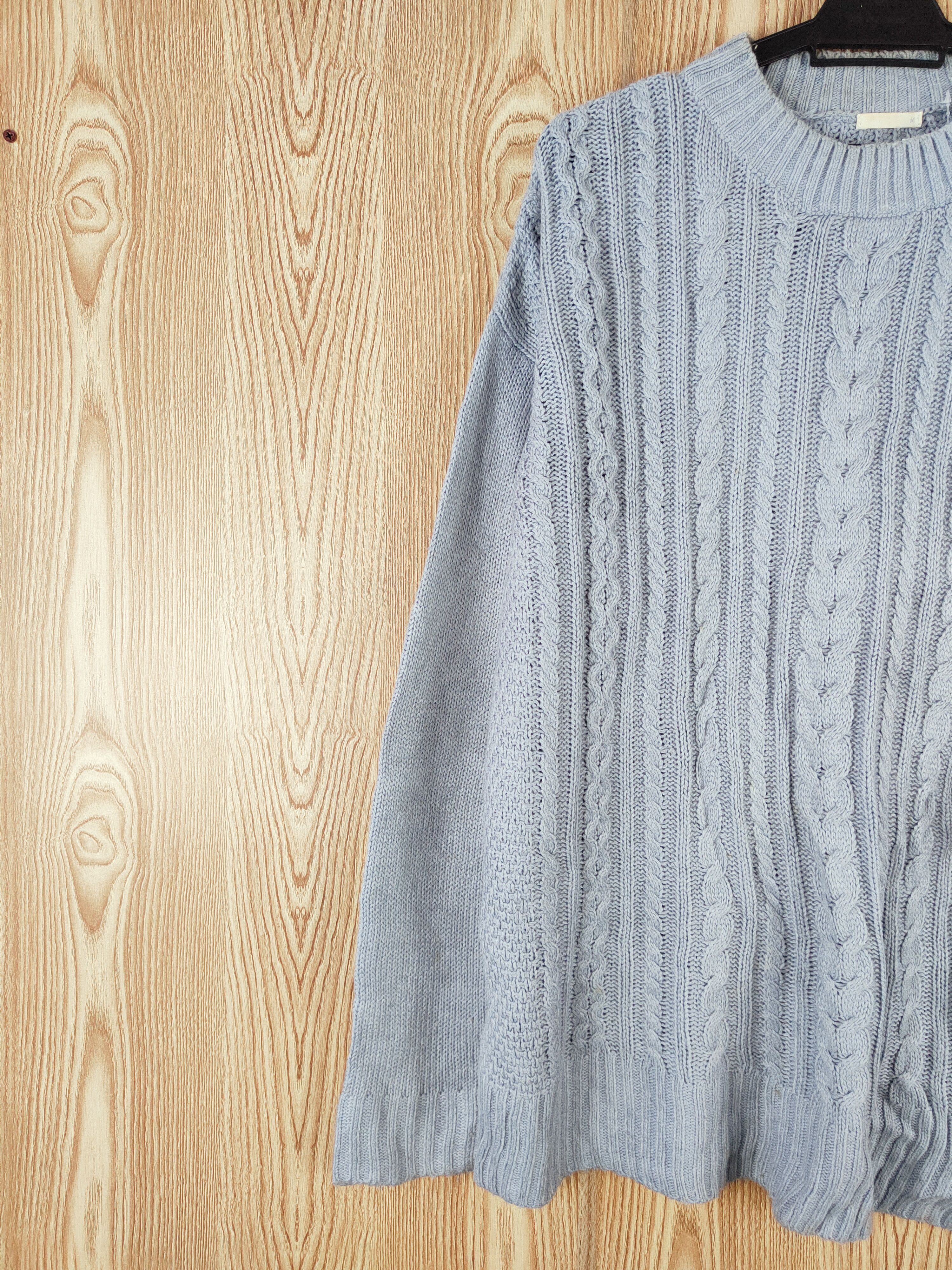 Aran Isles Knitwear × GU × Japanese Brand Gu Blue Knitwear Sweatshirts #W359 Size US M / EU 48-50 / 2 - 4 Thumbnail