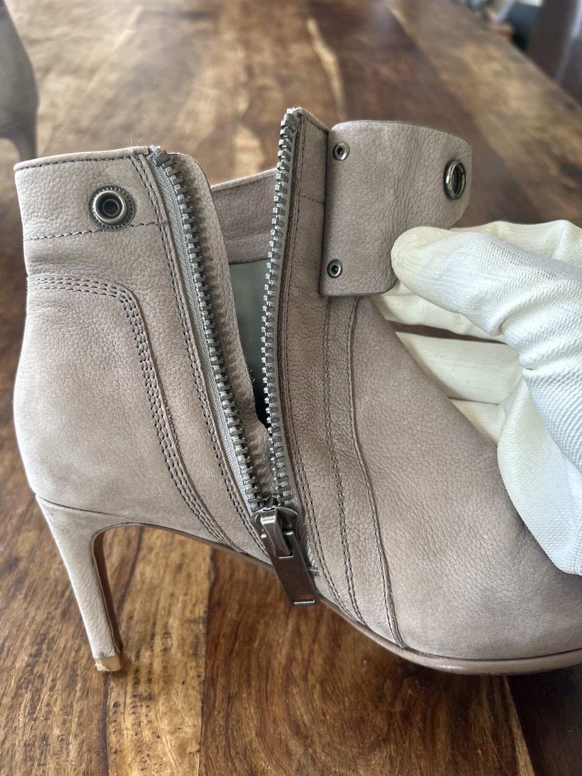 Rick Owens FW2010 Rick Owens ‘Gleam’ High Heel Leather Ankle Boots Size US 5.5 / IT 35.5 - 10 Thumbnail