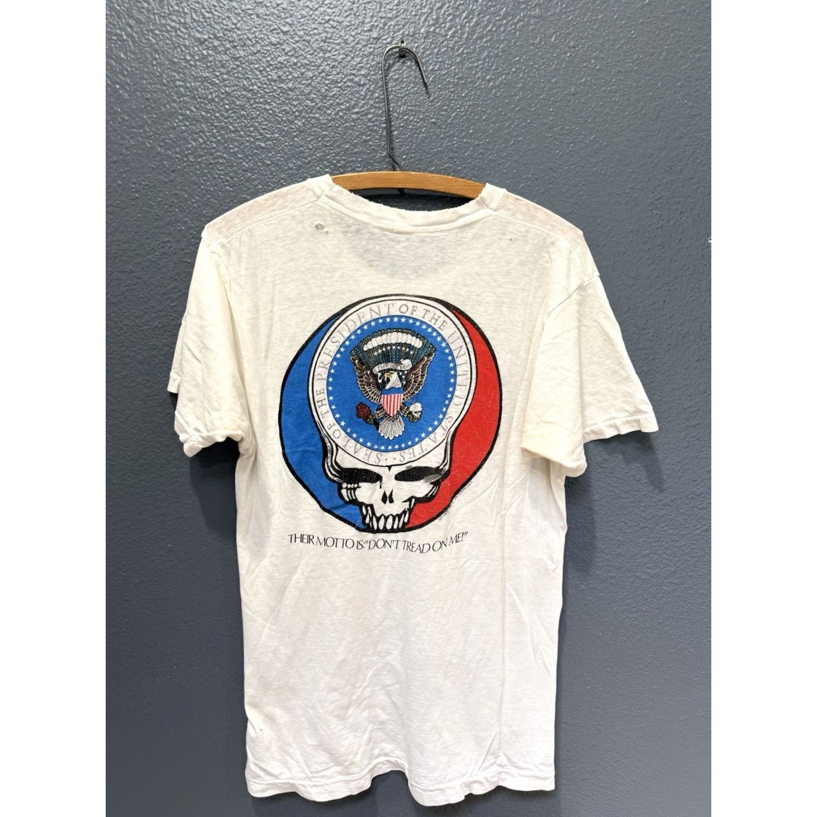 Vintage VINTAGE Grateful Dead Tee Shirt 90s Jerry Garcia For President M/L White Shirt Mens Large Size US L / EU 52-54 / 3 - 6 Thumbnail