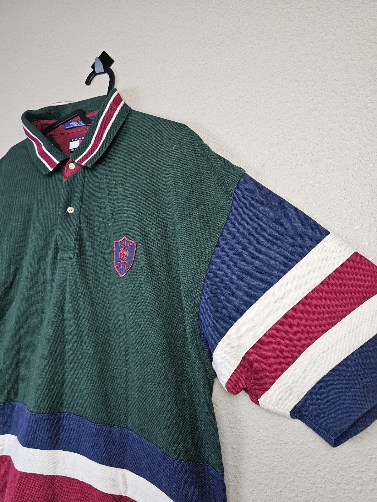 Tommy Hilfiger Vintage 90s Tommy Hilfiger Crest Spellout Rugby Shirt XXL Size US XXL / EU 58 / 5 - 5 Thumbnail