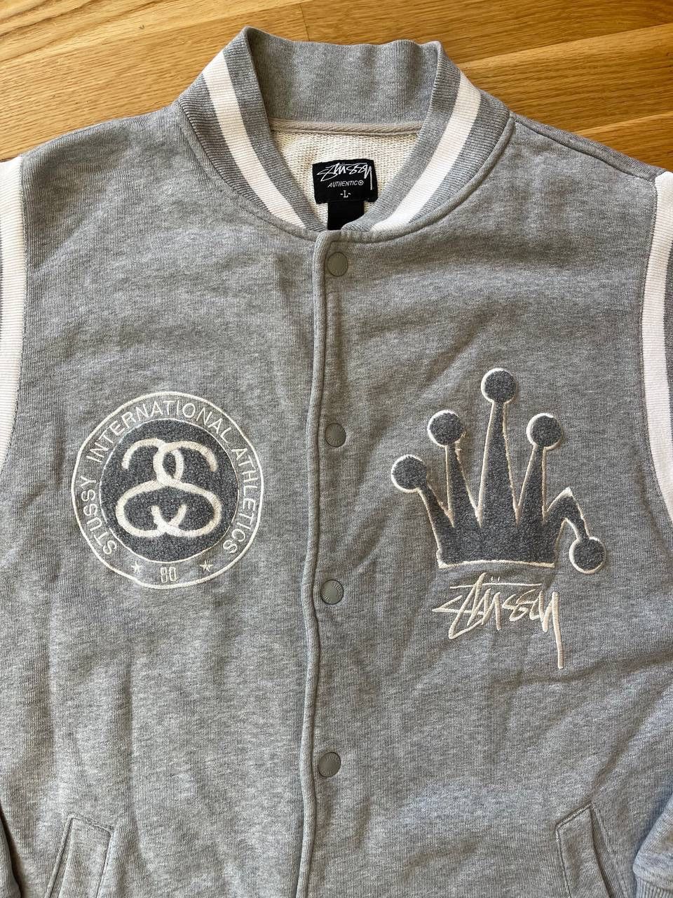Stussy Stussy Varsity Cotton Grey Vintage Jacket Rare Mens Size L Size US L / EU 52-54 / 3 - 2 Thumbnail
