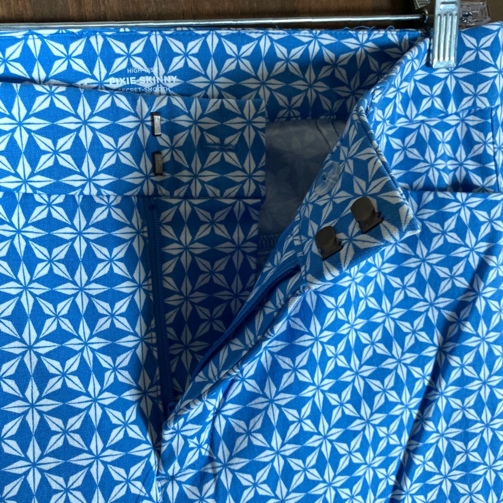 Old Navy Old Navy Womens Pants Tile Blue Pixie Skinny High Rise Stretch 14 Size 36" / US 14 / IT 50 - 4 Thumbnail