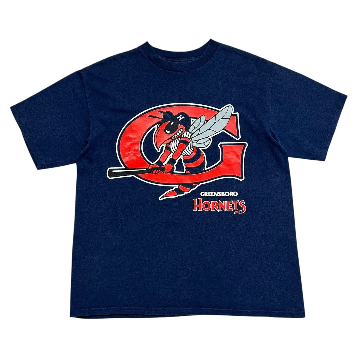 MLB × Vintage VTG 90s MILB GREENSBORO HORNETS RODGER LOGO T-SHIRT SIZE XL Size US XL / EU 56 / 4 - 1 Thumbnail