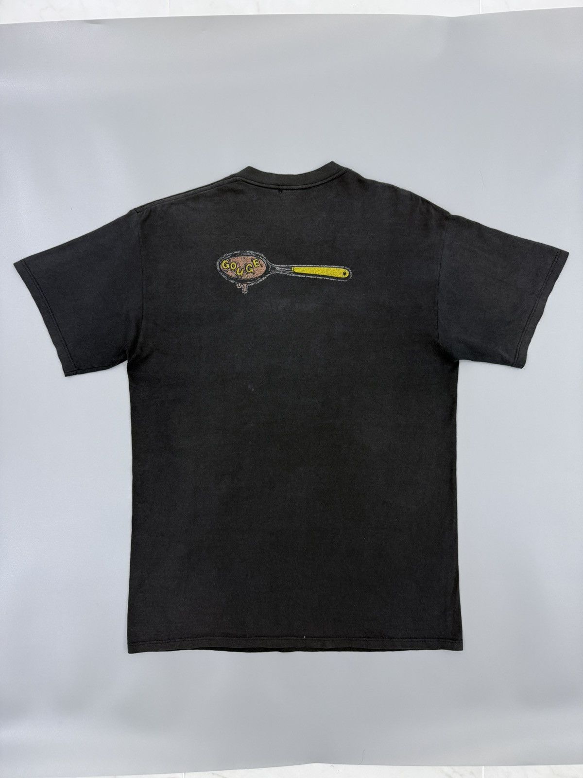 Santa Cruz Skateboards Vintage RARE OG 1992 Gouge Skateboard Sunfaded/Distress Tee Size US L / EU 52-54 / 3 - 7 Thumbnail