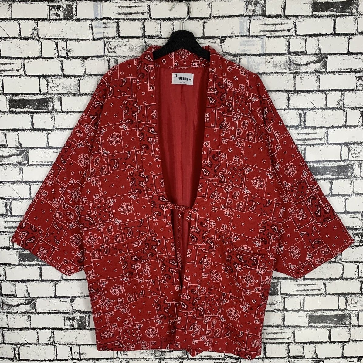 Japanese Brand × Vintage Vintage Japan Traditional Coat Hanten Paisley Design Hanten Size L / US 10 / IT 46 - 1 Thumbnail