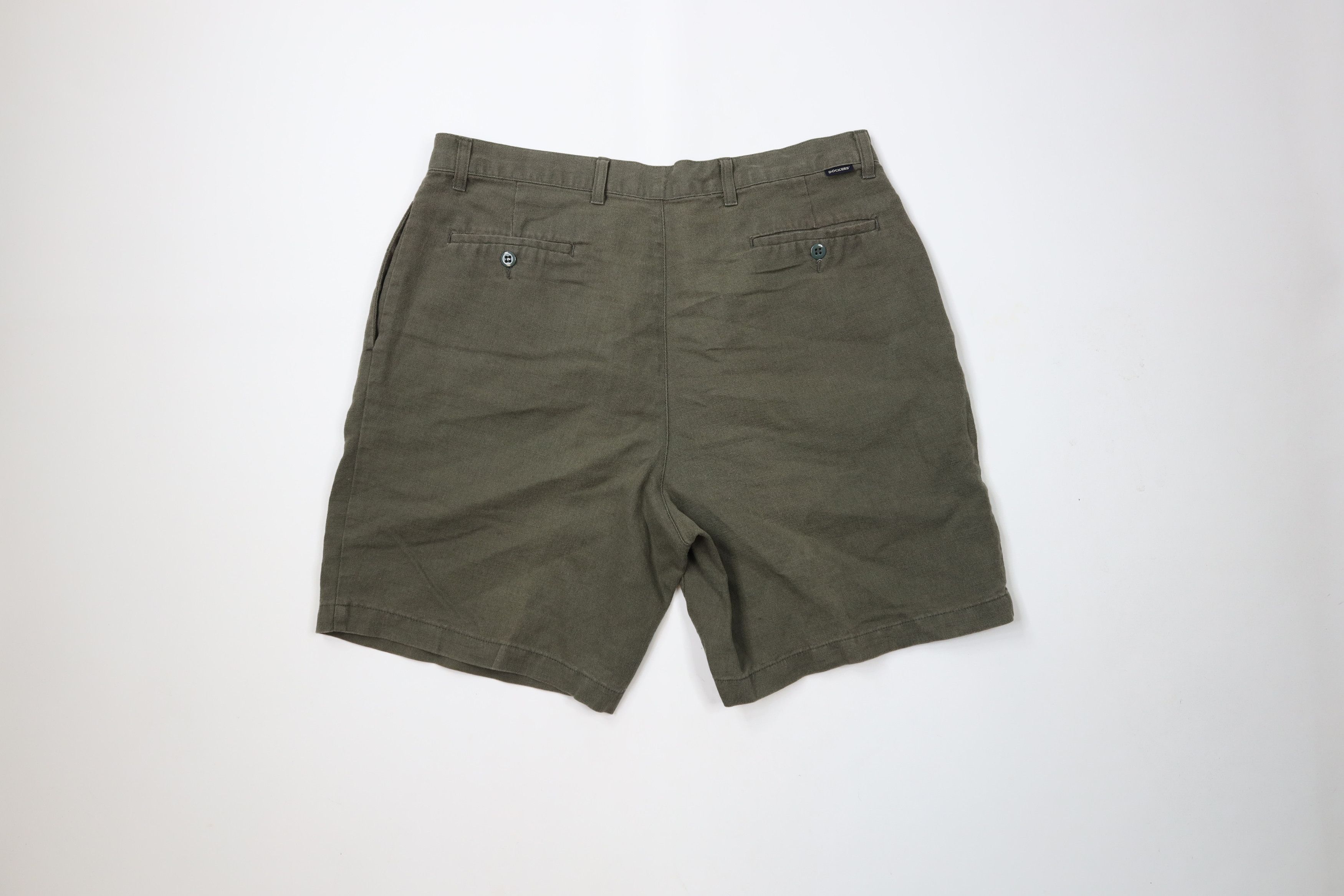 Vintage Vintage 90s Streetwear Linen Blend Above Knee Shorts Green Size US 38 / EU 54 - 9 Thumbnail