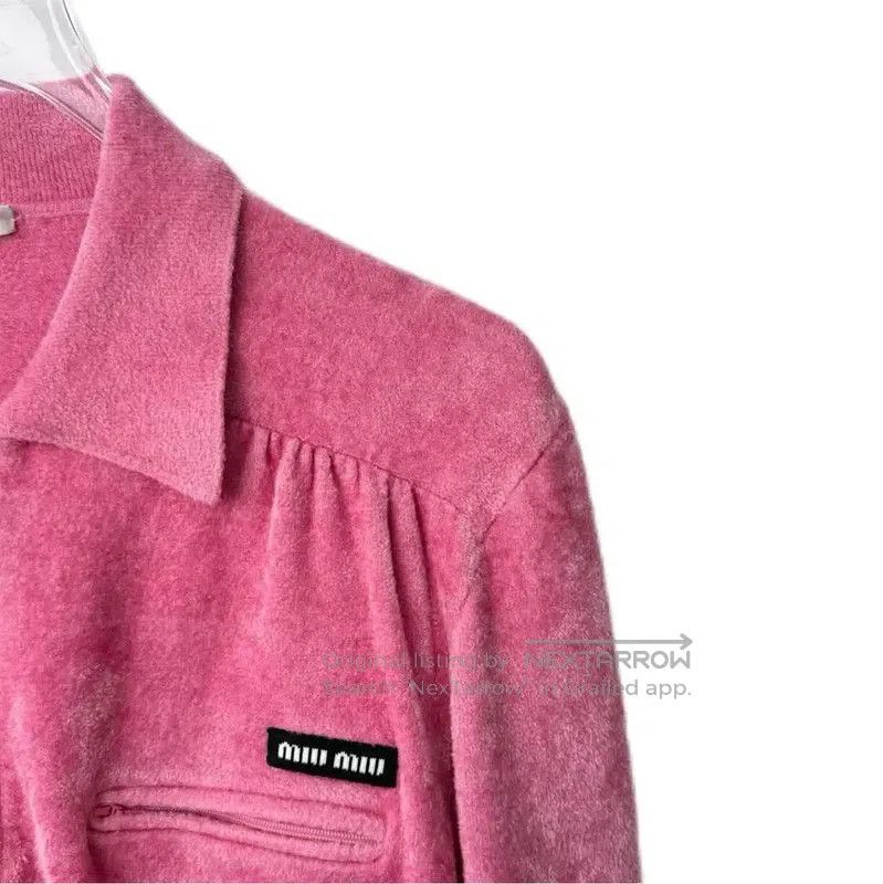Miu Miu Miu Miu Pink Cotton Blend Women's Jacket . Size L / US 10 / IT 46 - 3 Thumbnail