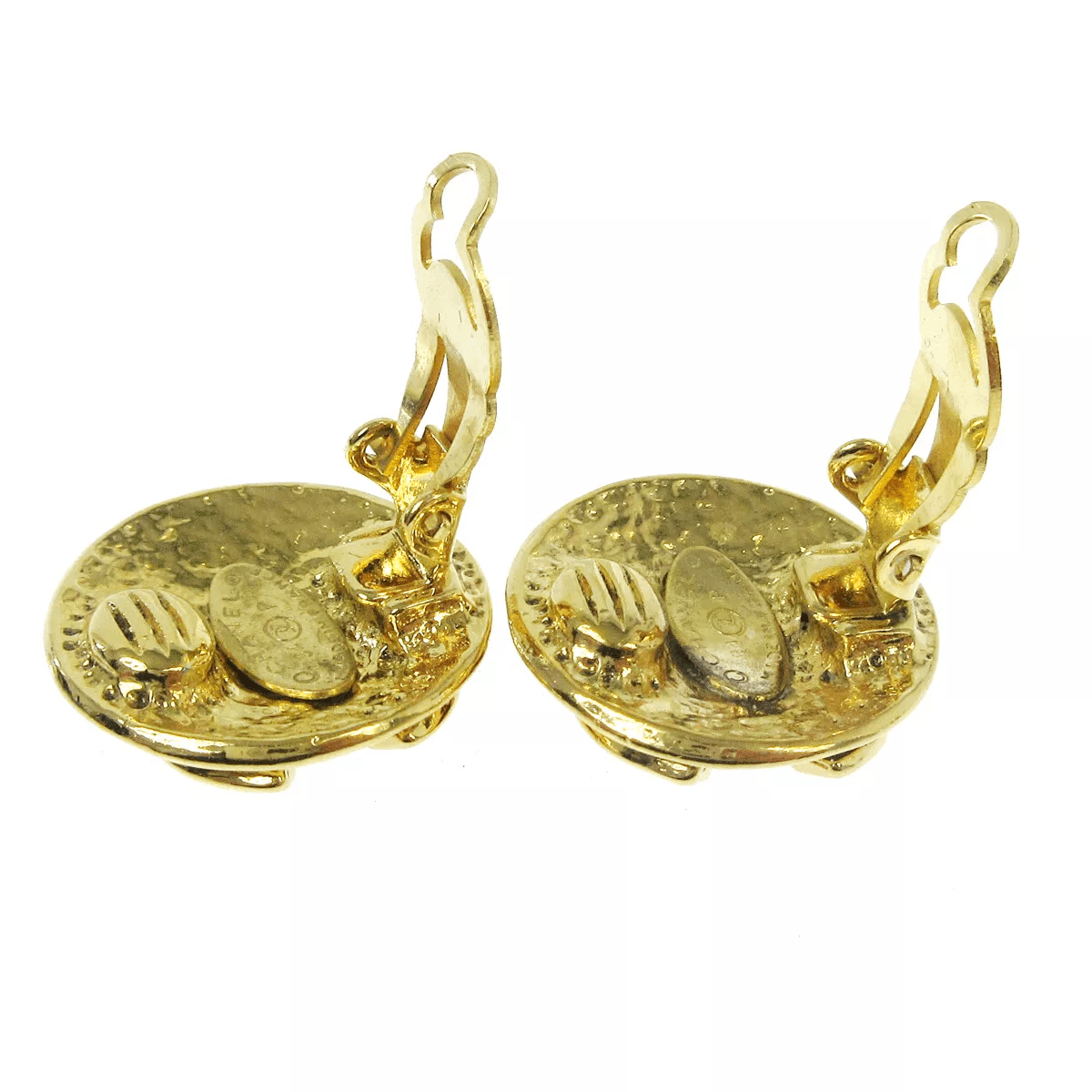 Chanel CHANEL CC Logos Button Motif Earrings Gold-Tone Size ONE SIZE - 5 Thumbnail