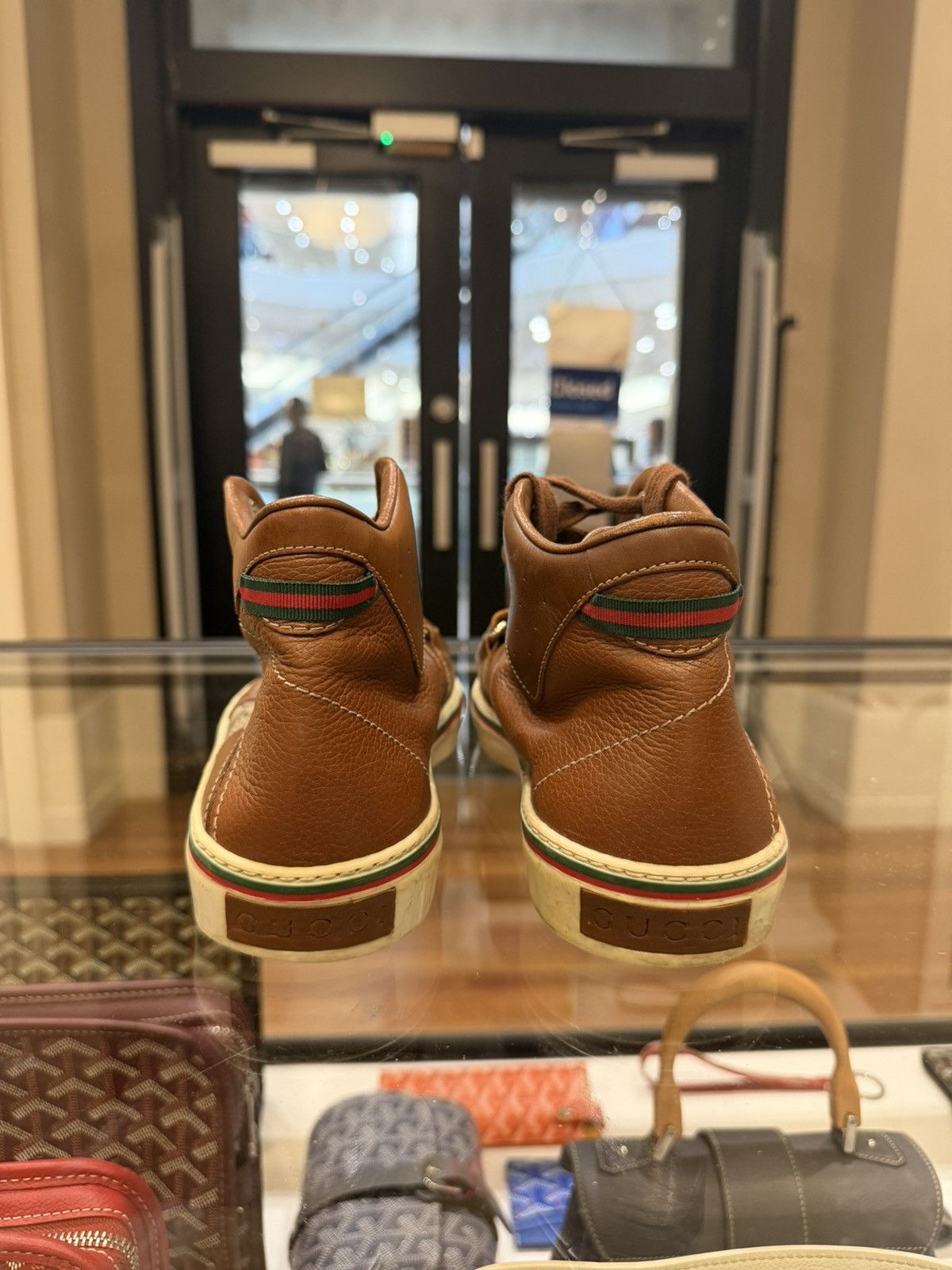 Gucci Gucci GG Monogram Leather High Top - Brown Size US 7 / EU 40 - 5 Thumbnail