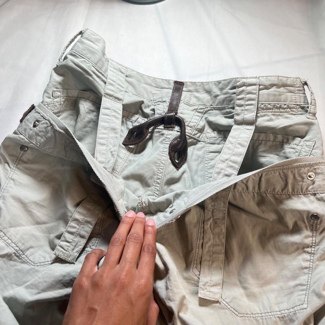 Marithe + Francois Girbaud Marithé + François Girbaud Men's Grey and Brown Trousers Size US 29 - 4 Thumbnail