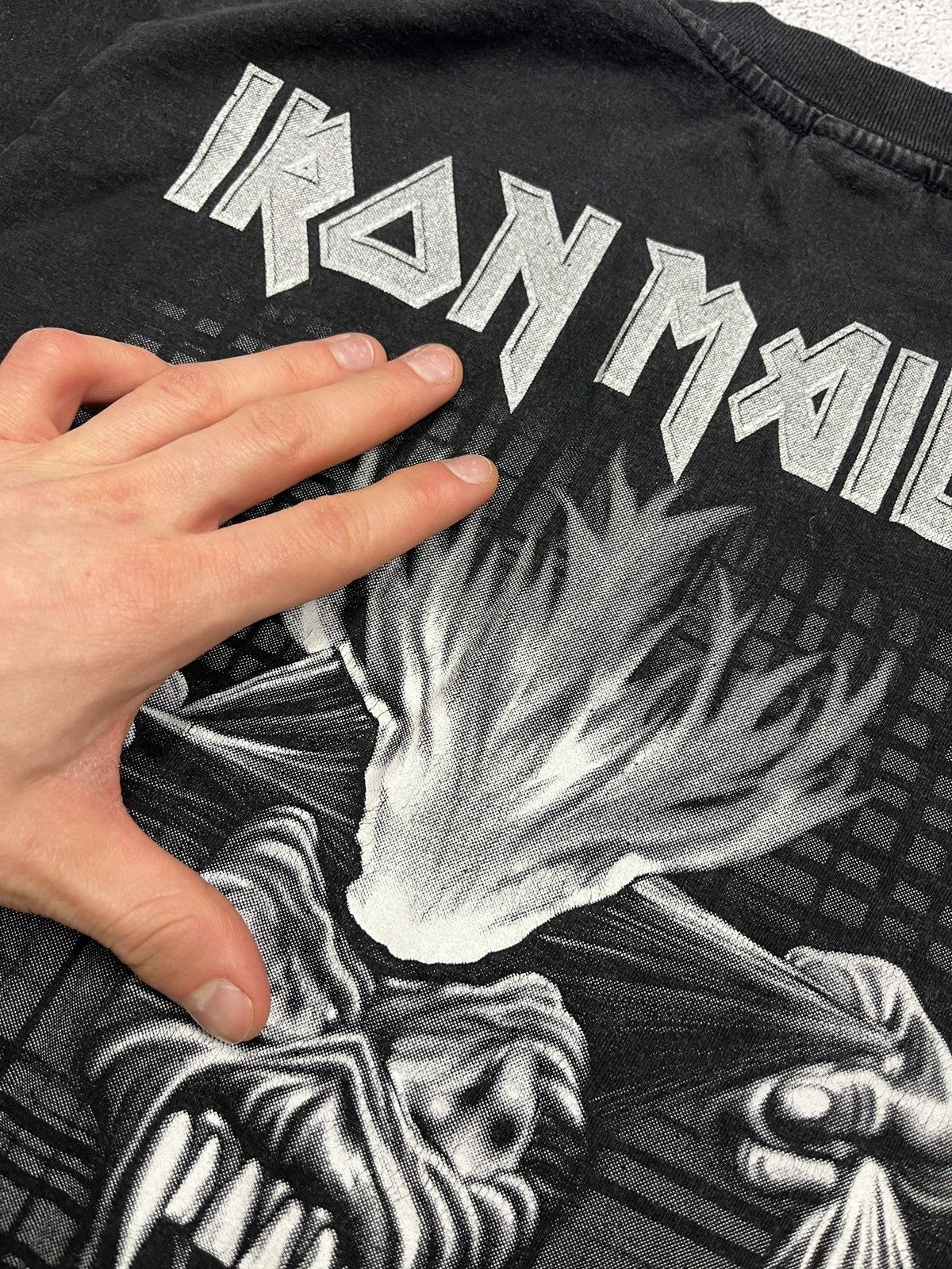 Band Tees × Iron Maiden Crazy Iron Maiden Overprint Double Sided Rock T Shirt Y2k Size US M / EU 48-50 / 2 - 10 Thumbnail