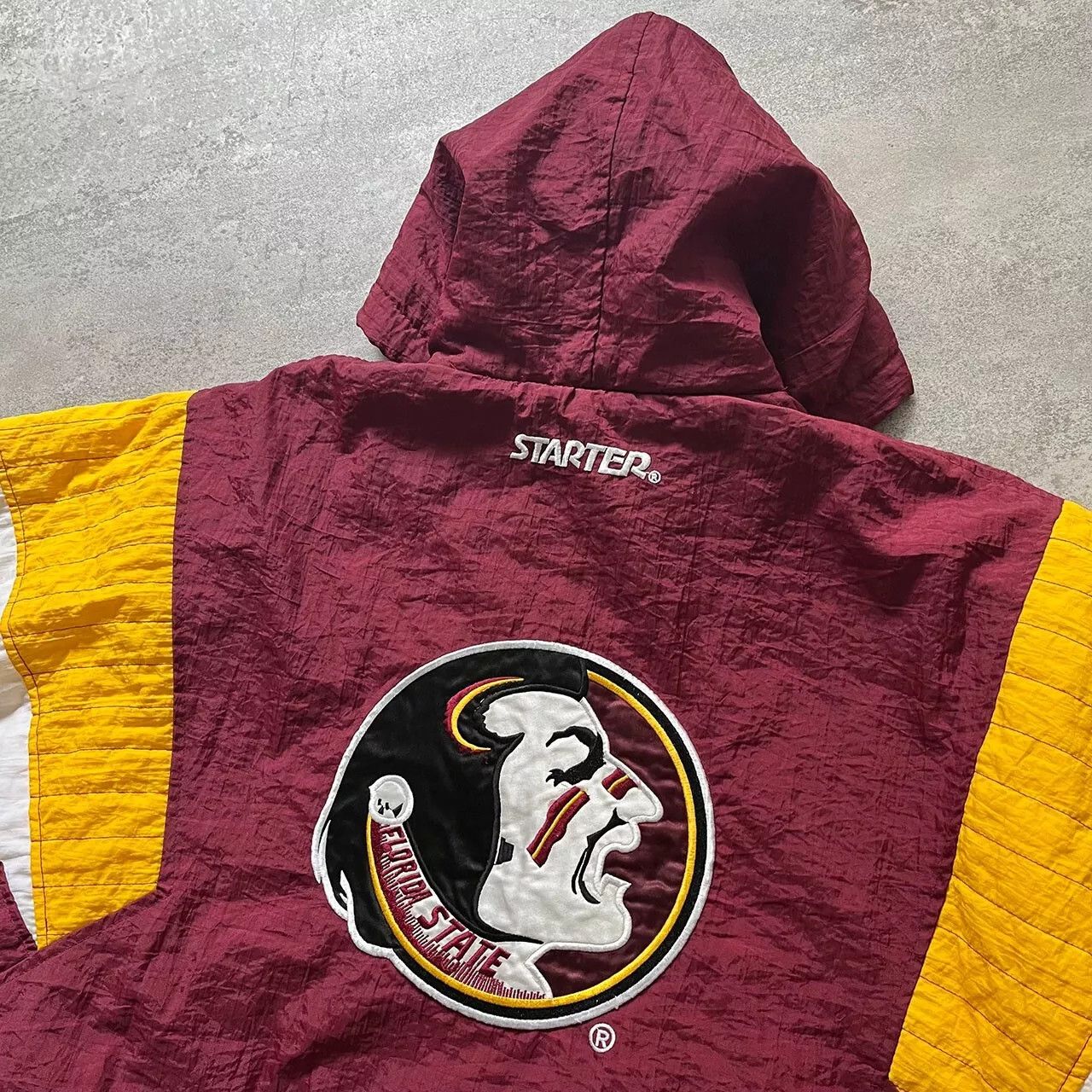 NCAA × Starter × Vintage VTG 90s FLORIDA SATATE SEMINOLES FSU PUFFER JACKET PULLOVER Size US L / EU 52-54 / 3 - 4 Thumbnail