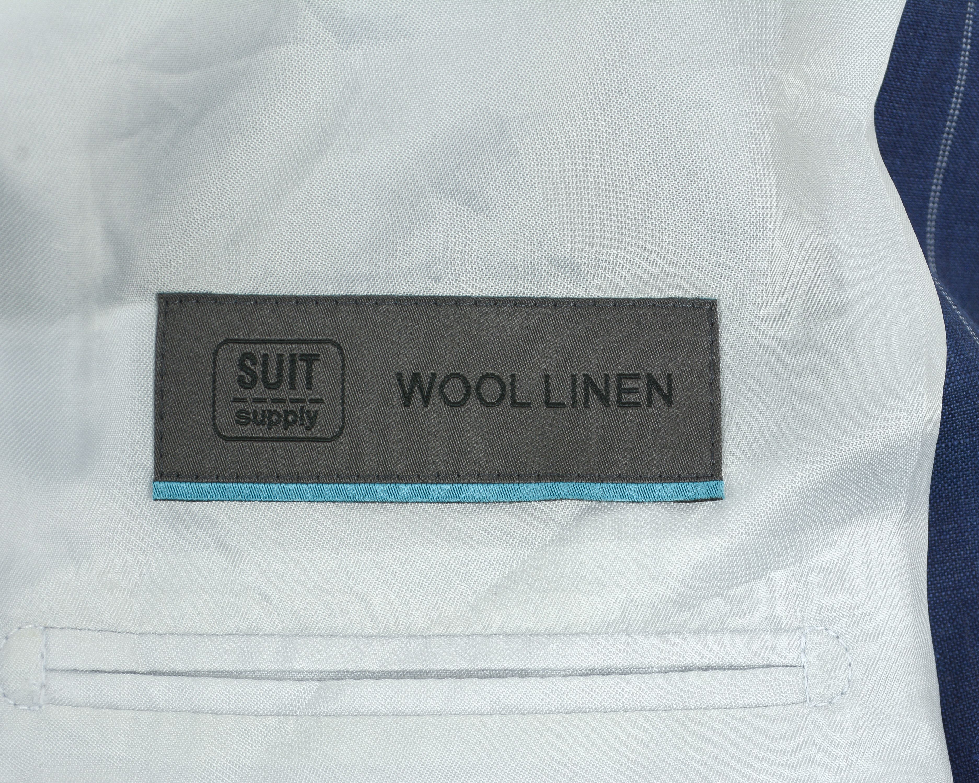 Suitsupply UK 40L US Wool EU 50L Linen Blazer Suit Jacket Pinstriped Size 40L - 6 Thumbnail