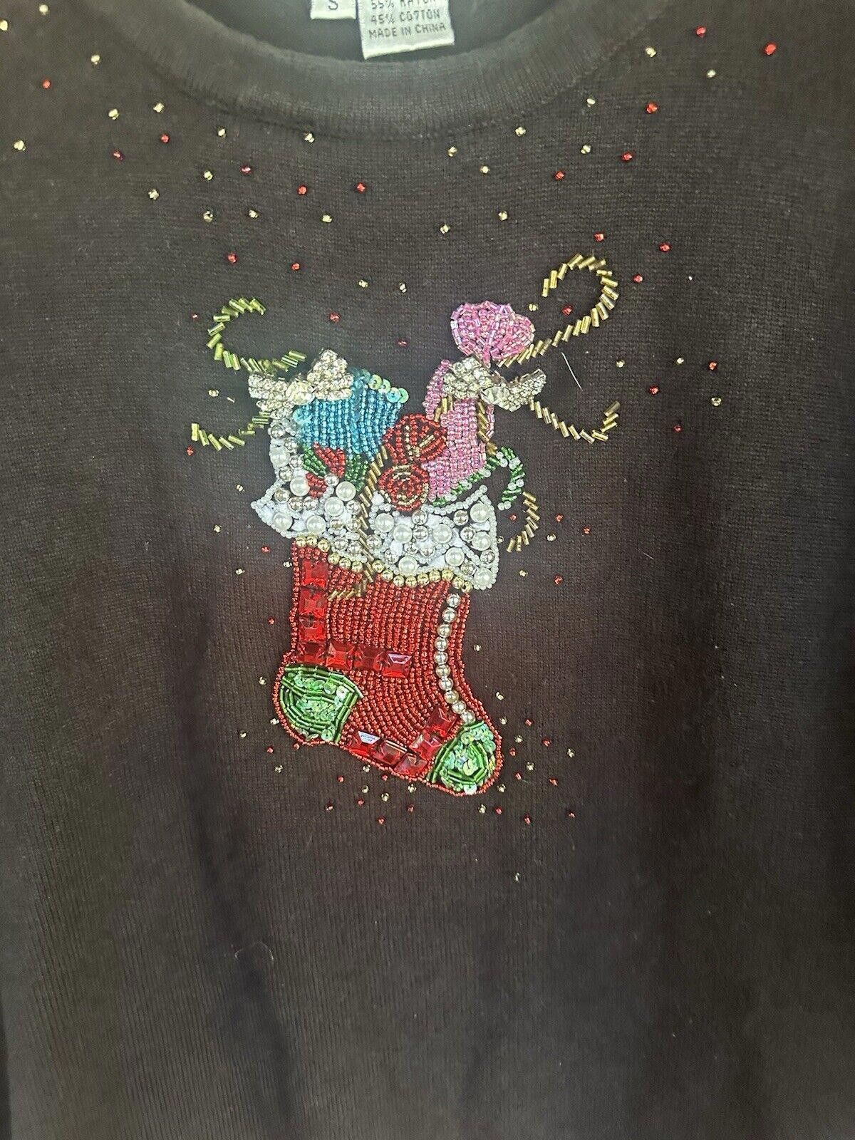 Designer ugly christmas sweater women Small Just B Embellished With Size S / US 4 / IT 40 - 3 Thumbnail